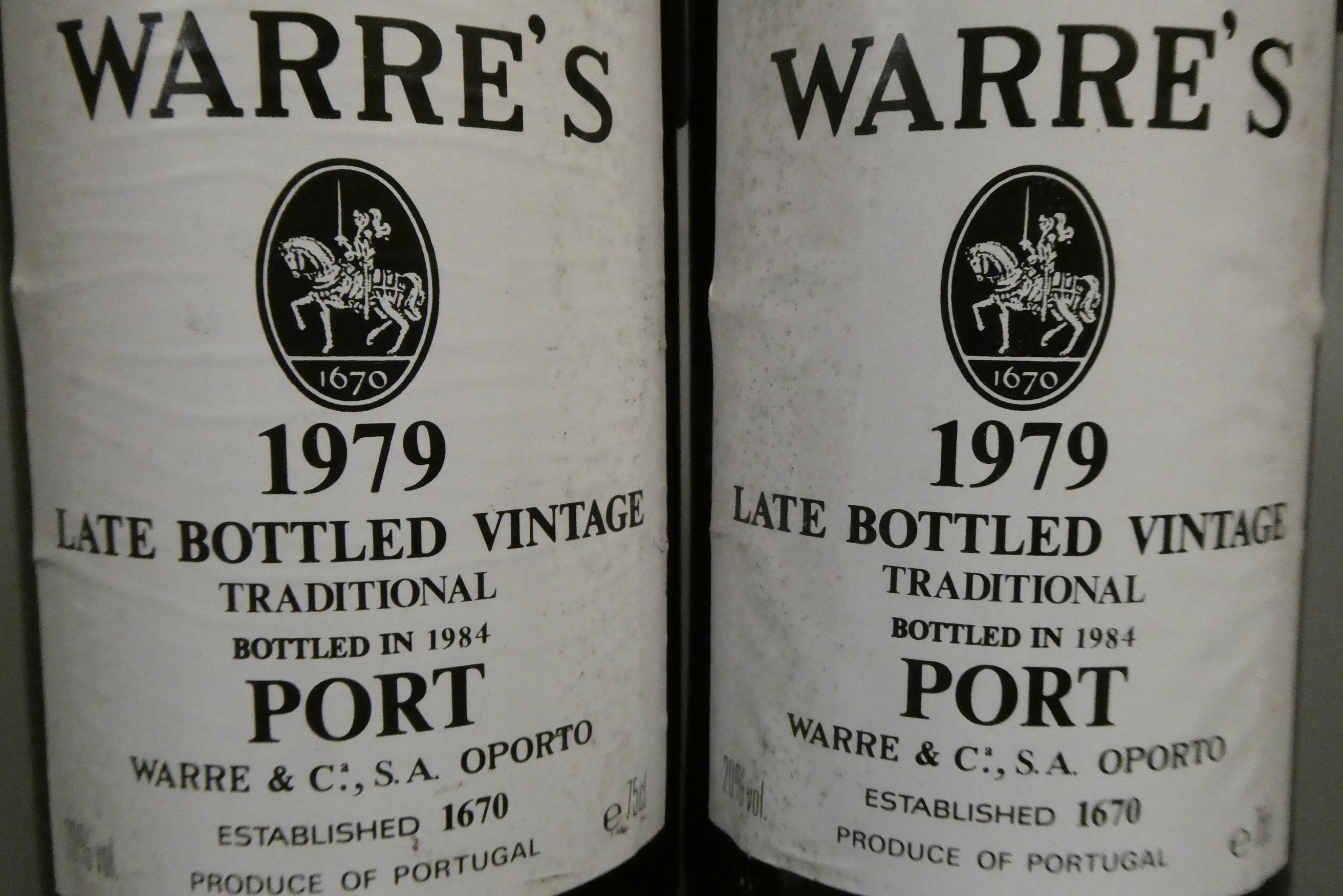 2 bottles Warre's 1979 LBV port (Est. plus 24% premium inc. VAT) Image