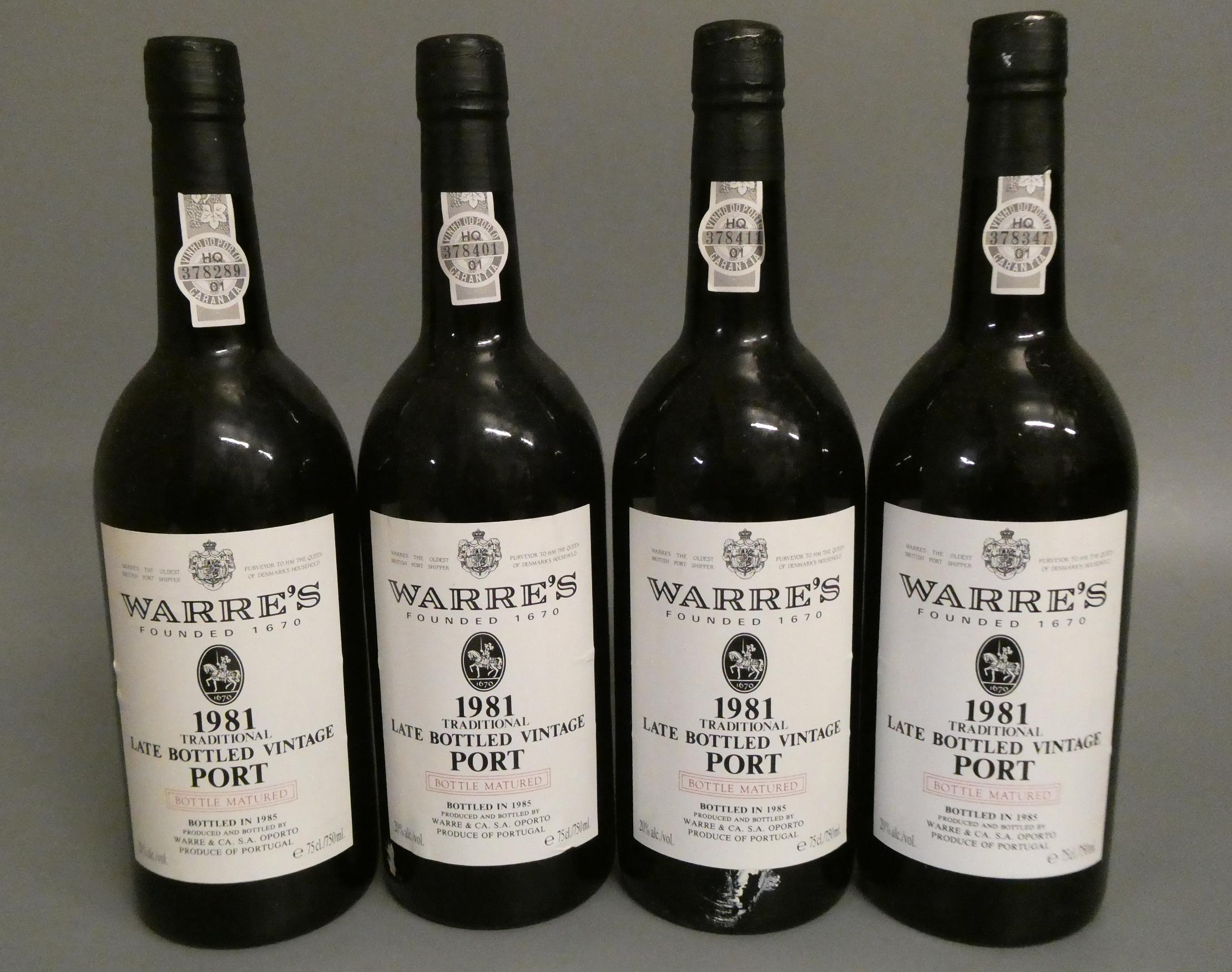 4 bottles Warre's 1981 LBV port, OWC (Est. plus 24% premium inc. VAT) Image
