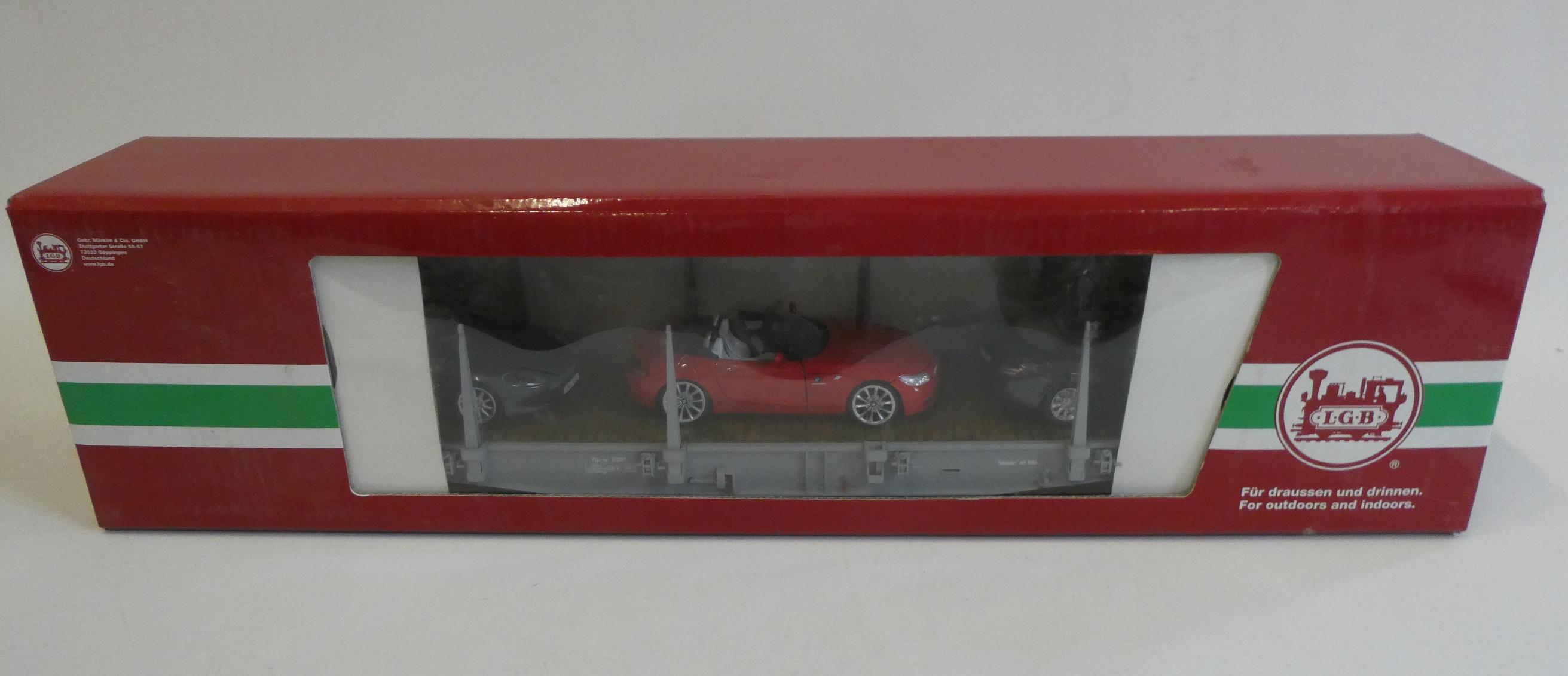 LGB RhB Rungenwogen with car load, boxed, good to excellent Image