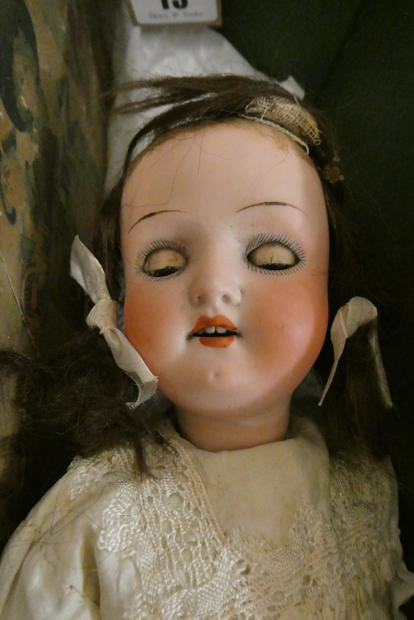 4 German bisque head dolls Image