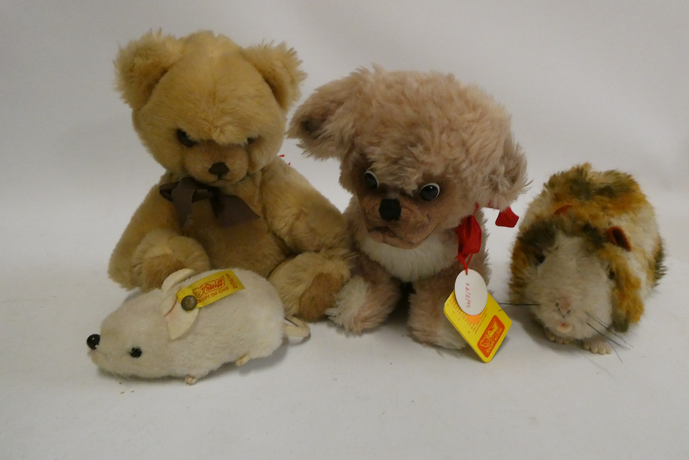Four Steiff plush toys Image