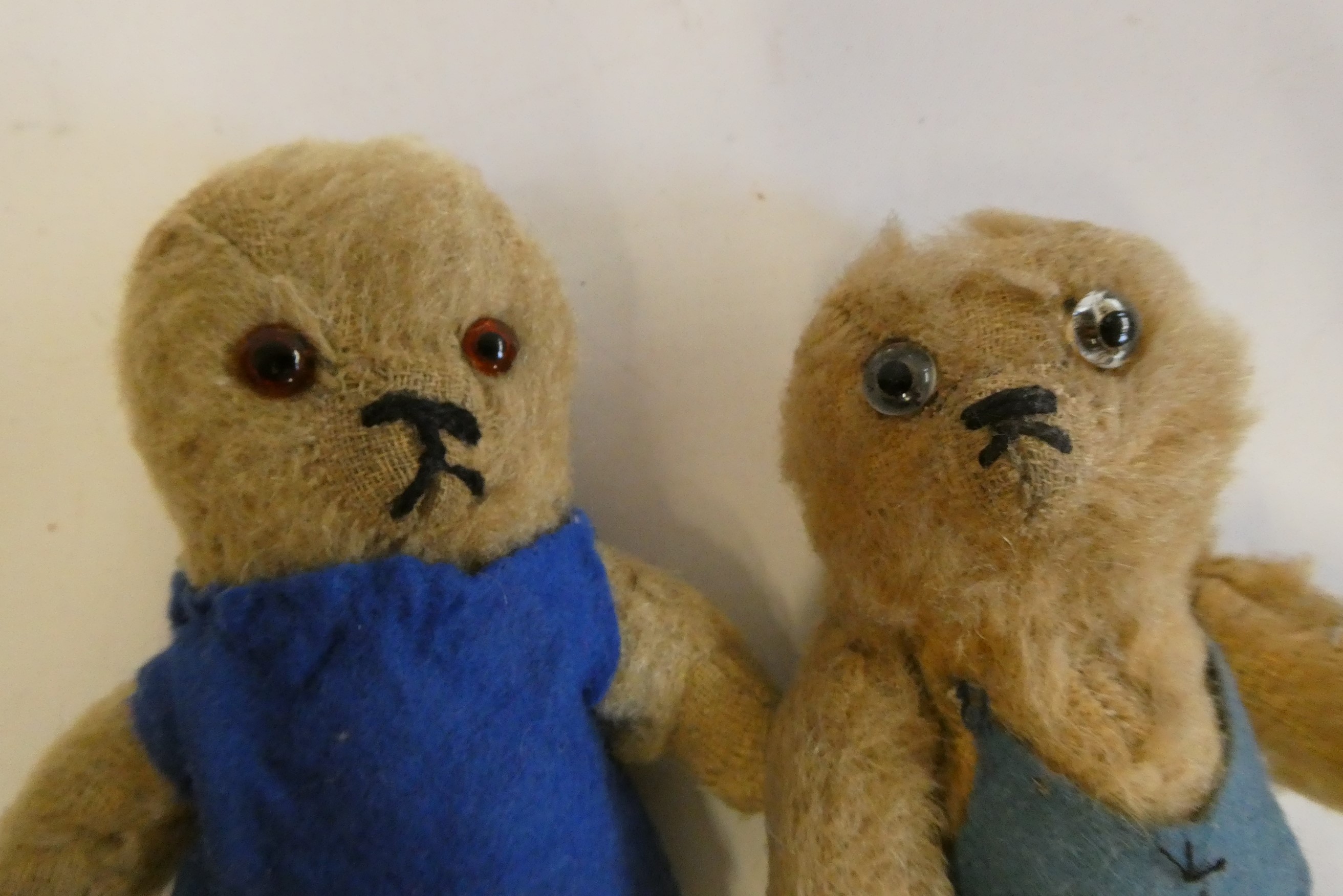 Rare Chad Valley "Three bears" mother and father teddies, both with glass eyes, felt clothing and Image