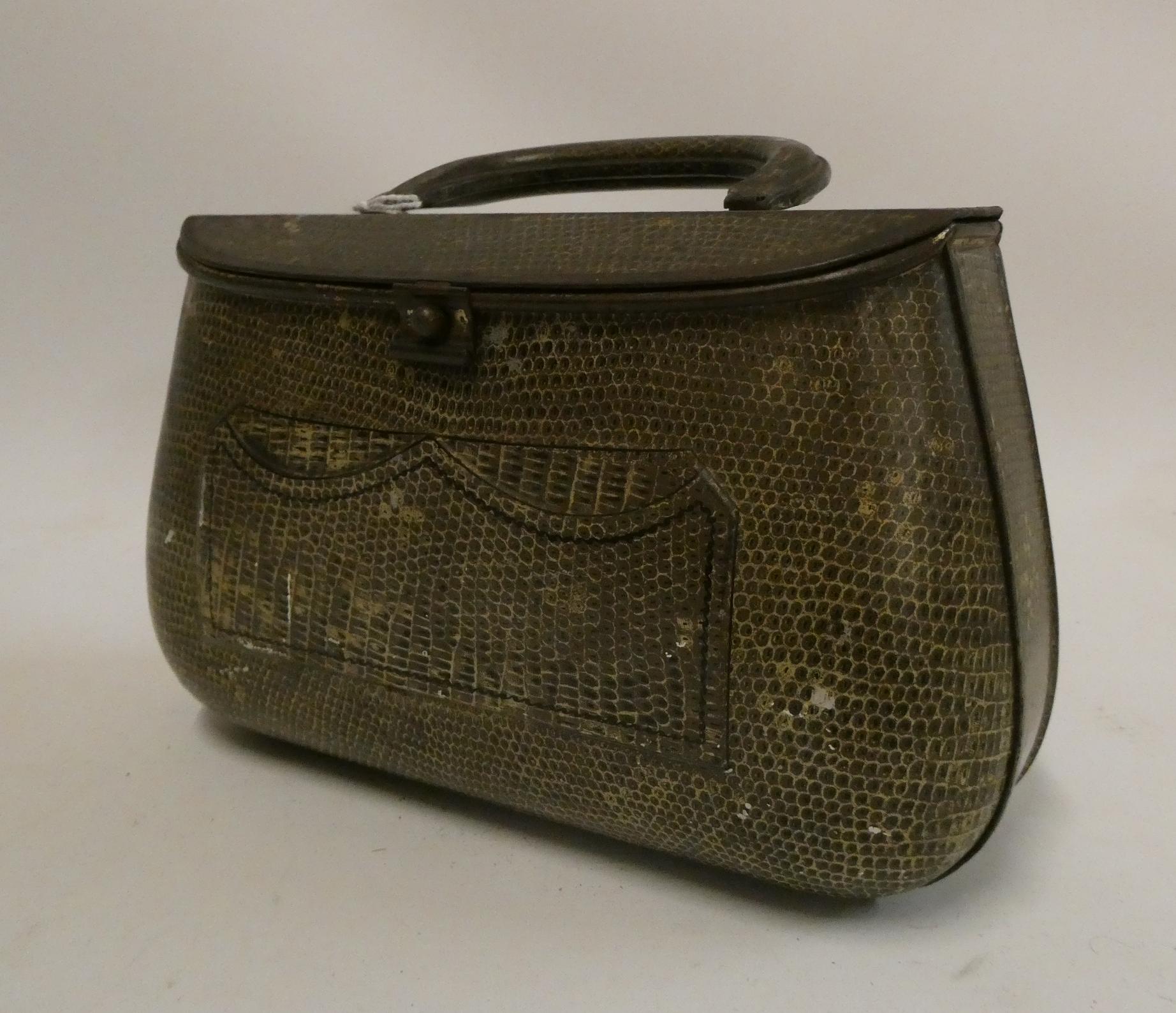 A Huntley & Palmers hand bag biscuit tin, Rd. No. 493911 Image