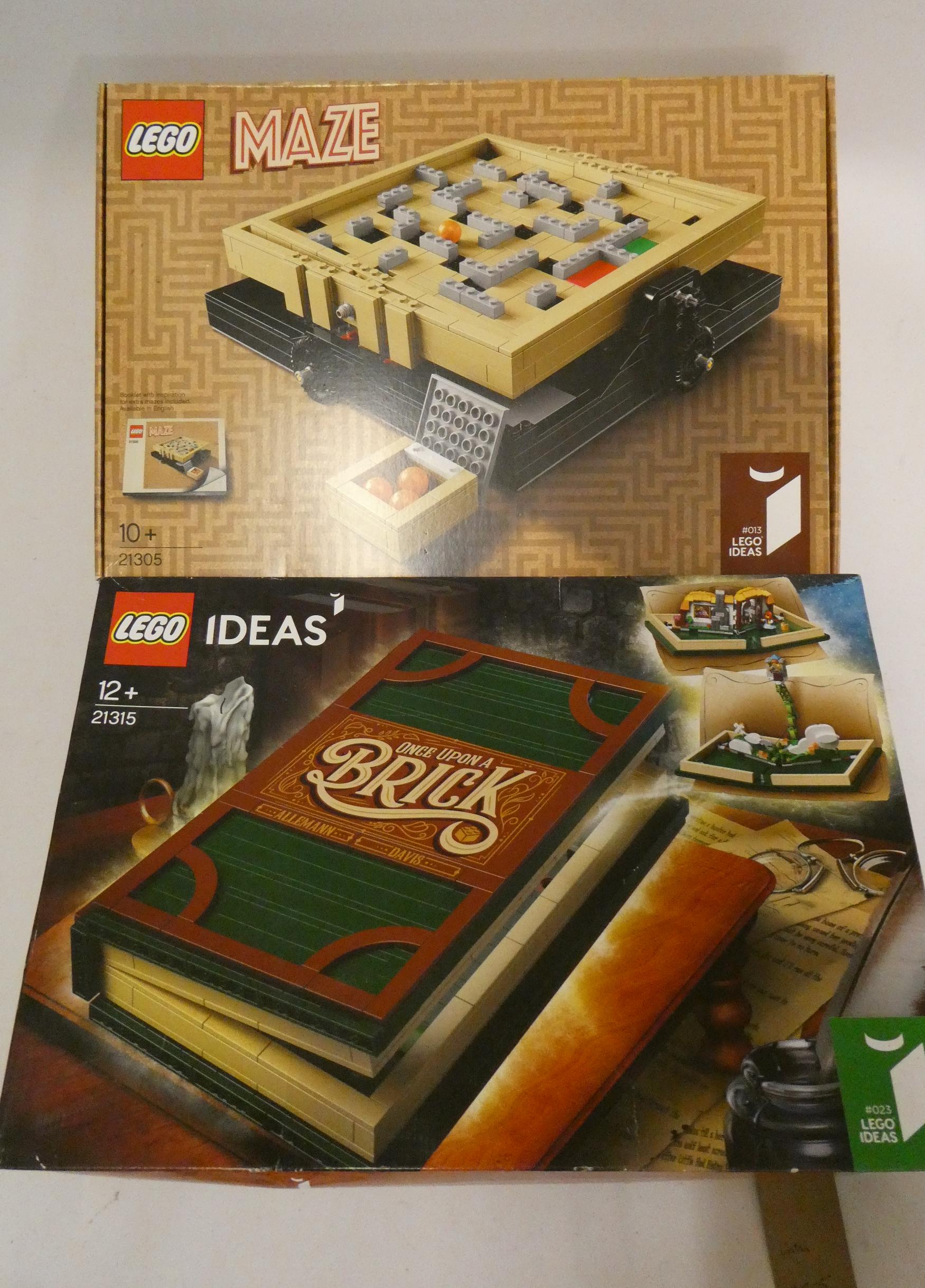 2 Lego boxed sets, comprising 21305 Maze and 21315 Ideas Image