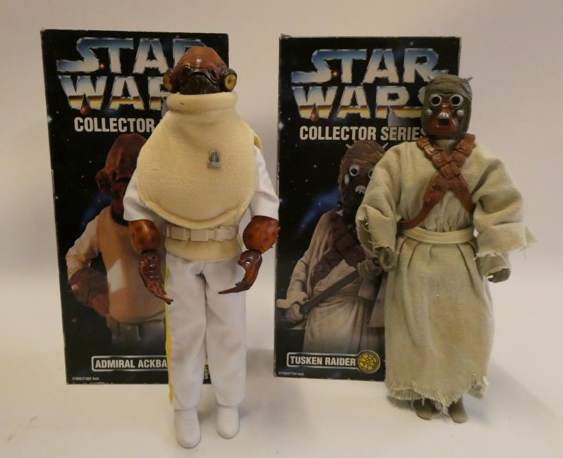 Two Kenner Star Wars Collector Series 300mm figures Tusken Raider and Admiral Ackbar, boxes AF, Image
