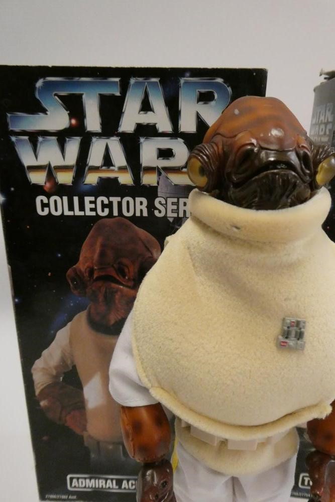 Two Kenner Star Wars Collector Series 300mm figures Tusken Raider and Admiral Ackbar, boxes AF, Image