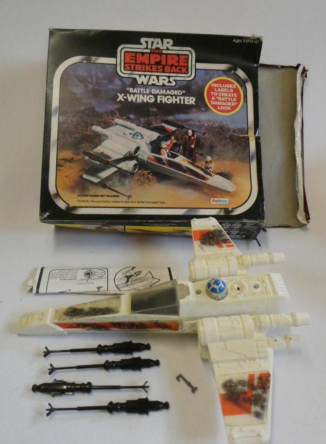 Star Wars The Empire Strikes back "Battle Damaged" X-Wing Fighter, boxed, vehicle fair, box af Image