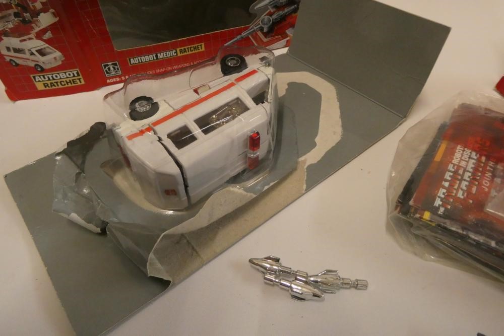 Two boxed Transformers, comprising Autobot Medic Ratchet and Autobot Cavalier Hot Rod, figures fair, Image
