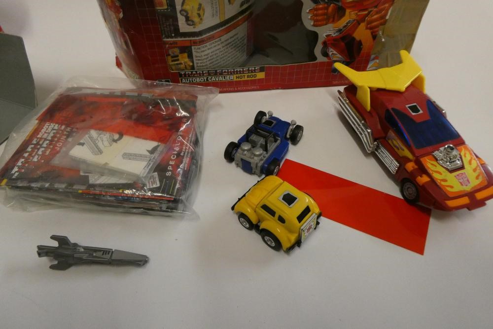 Two boxed Transformers, comprising Autobot Medic Ratchet and Autobot Cavalier Hot Rod, figures fair, Image
