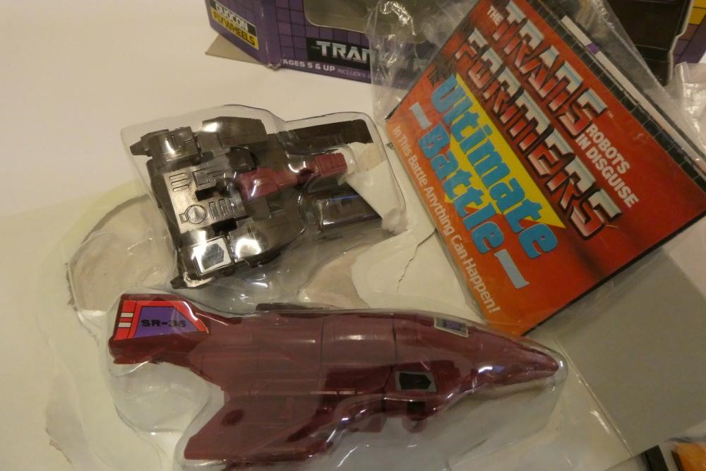 Two boxed Transformers, comprising Duocon Flywheels and Autobot Warrior Tracks, figures fair, box af Image