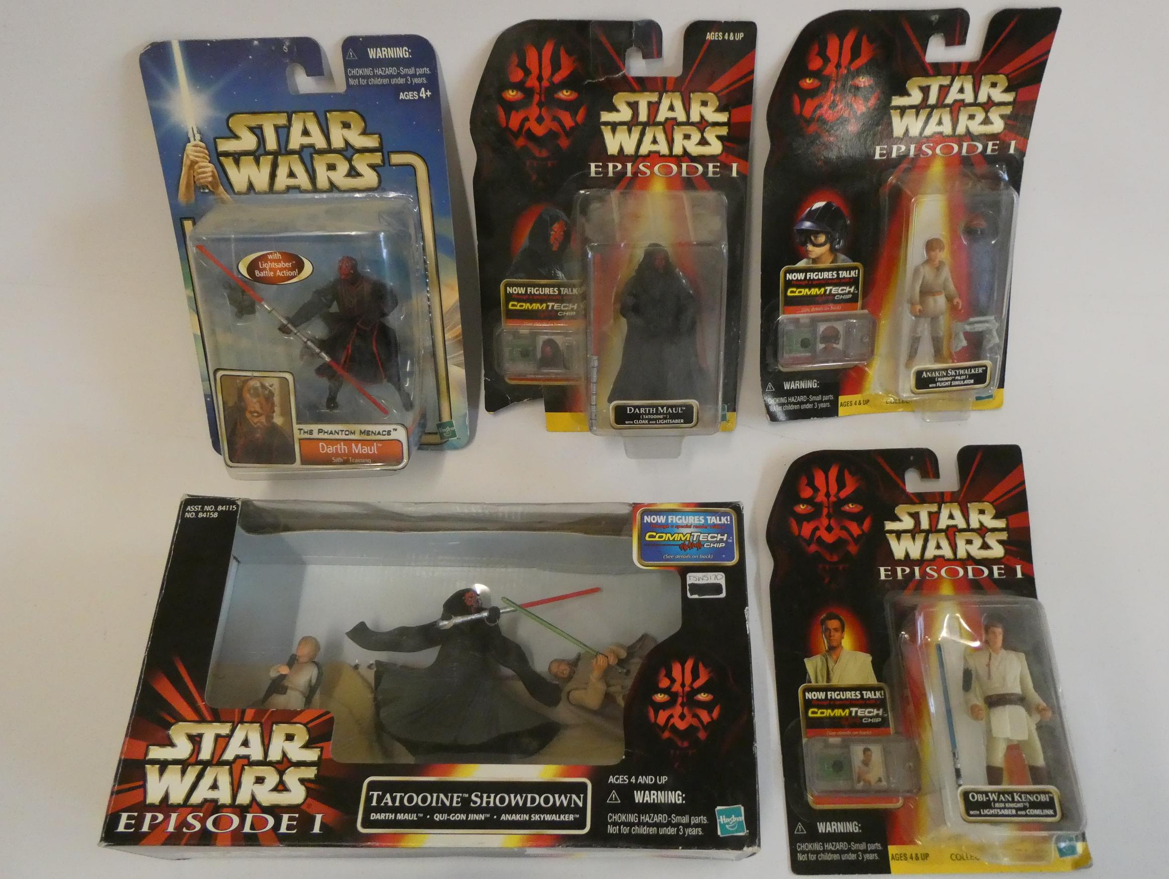 Five boxed Star Wars Hasbro toys Image