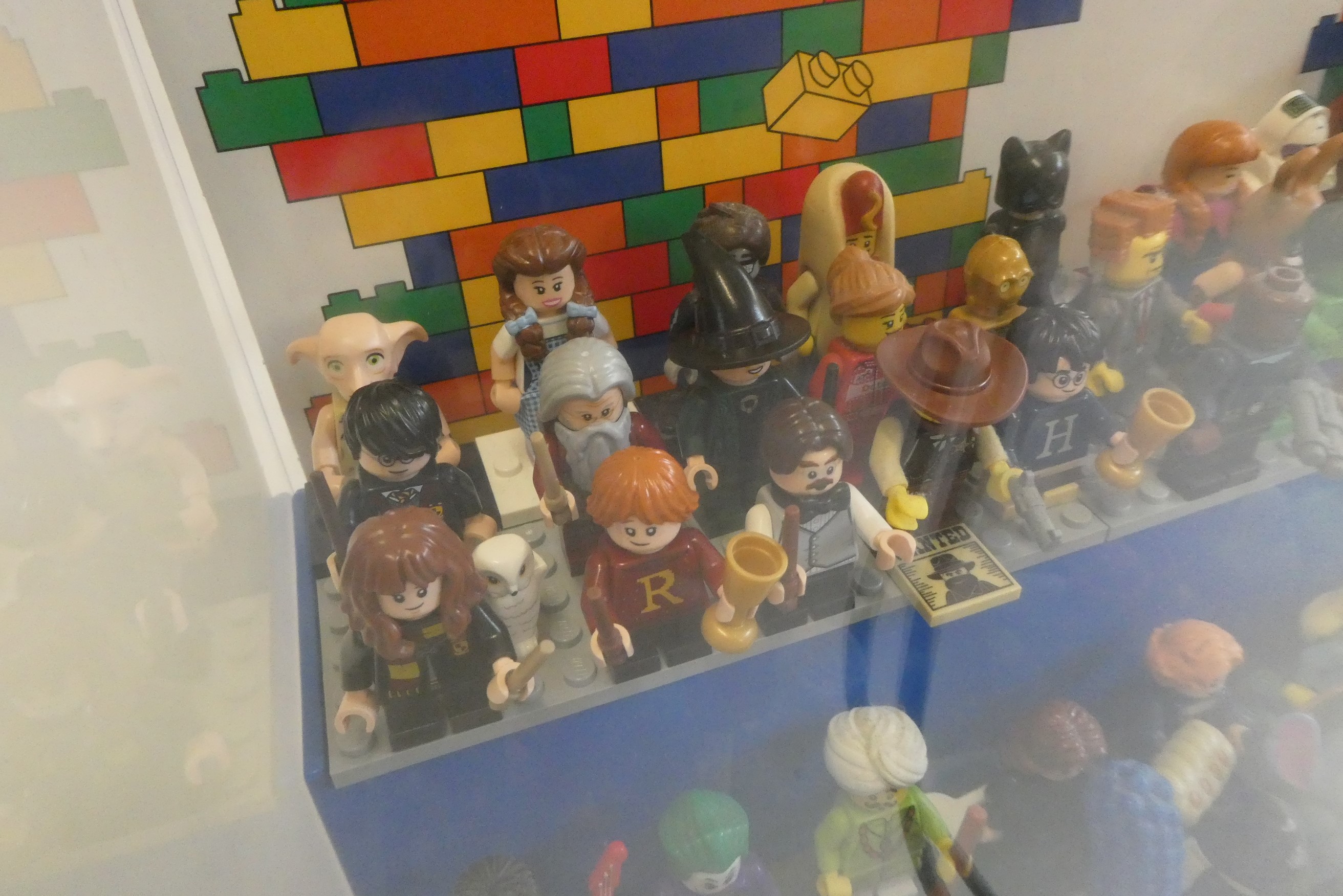 A perspex display case of Lego figures Image