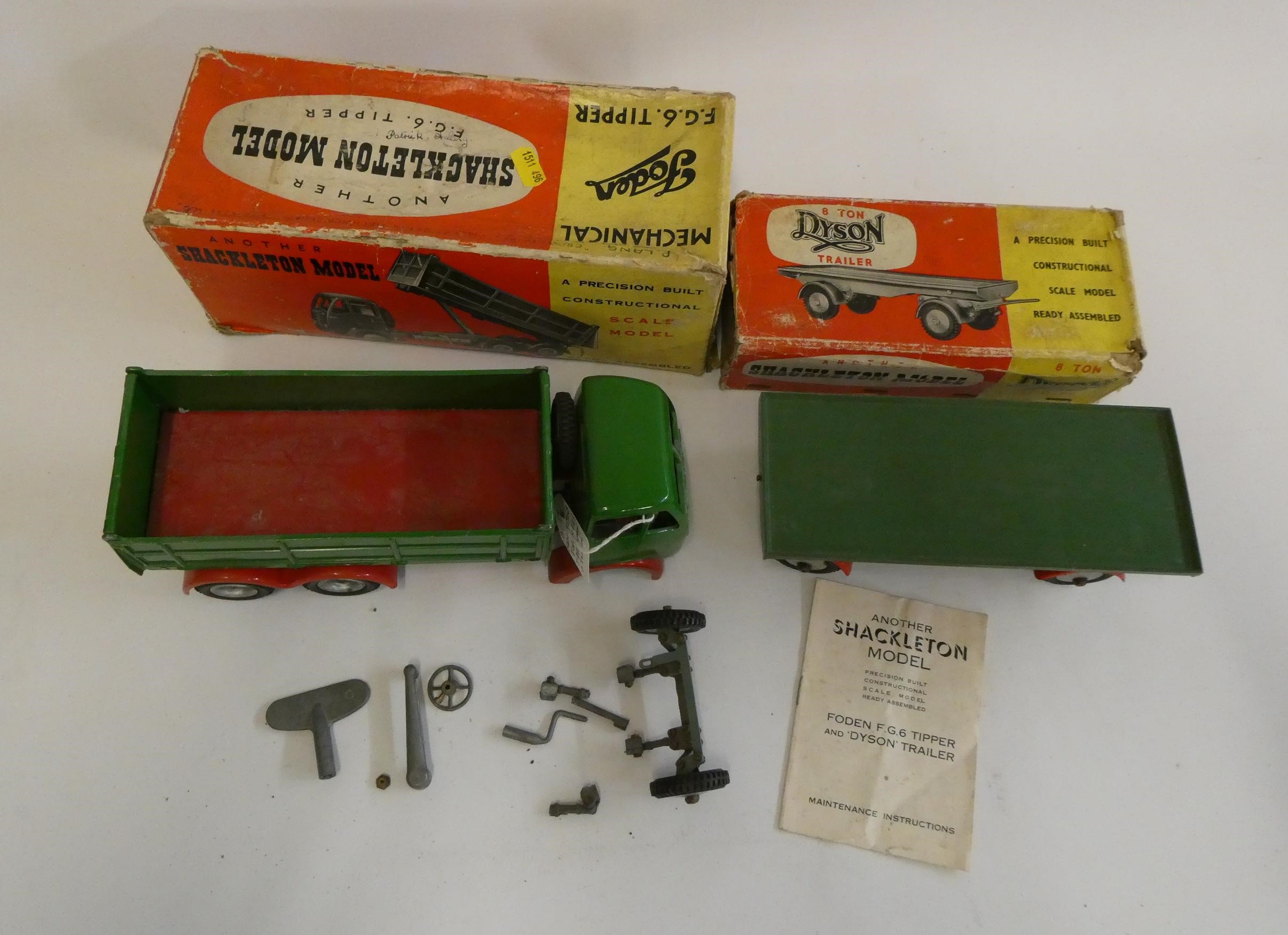 Shackleton models Foden tipping truck and Shackleton models Dyson trailer, tipping truck has some Image