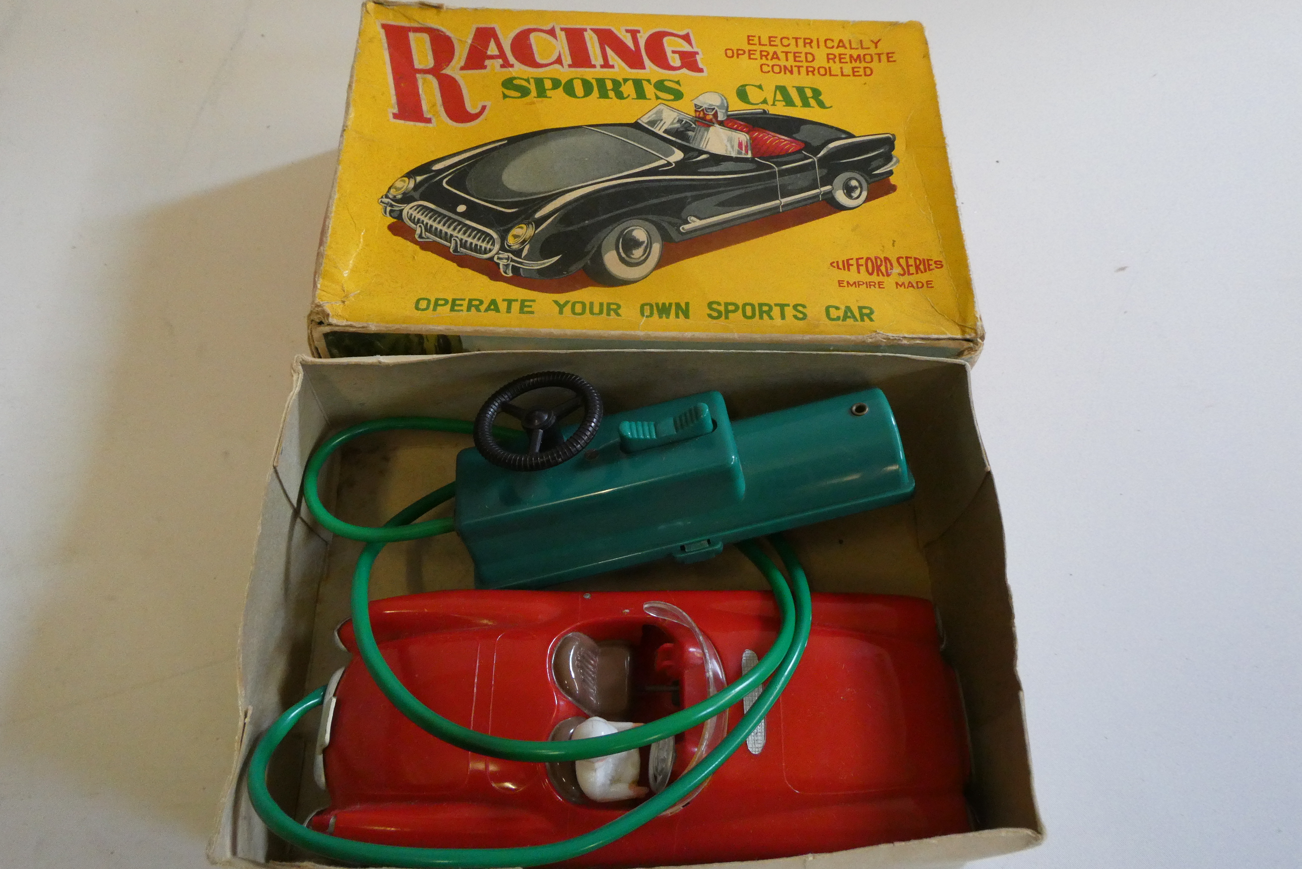 Clifford Series battery operated Racing Sports car, box and model fair Image