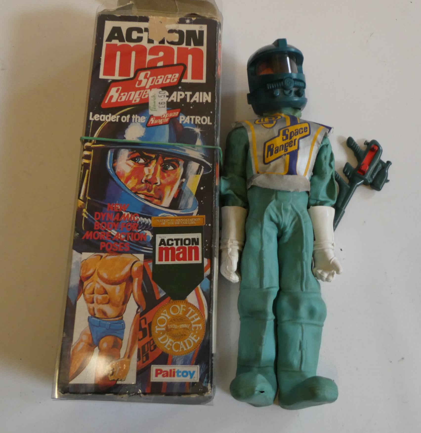 Action Man Space Ranger Captain, box has minor tape damage, figure has some play wear, otherwise Image