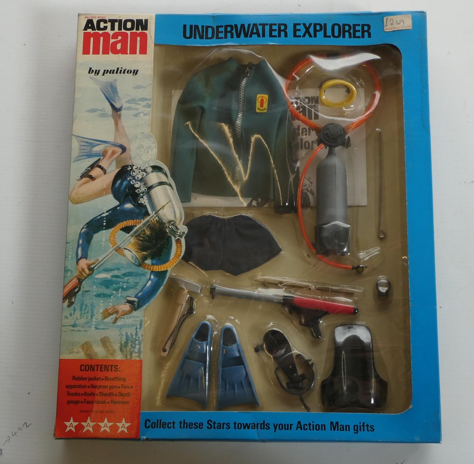 Action Man Underwater Explorer in unopened display packaging, packaging good to excellent Image