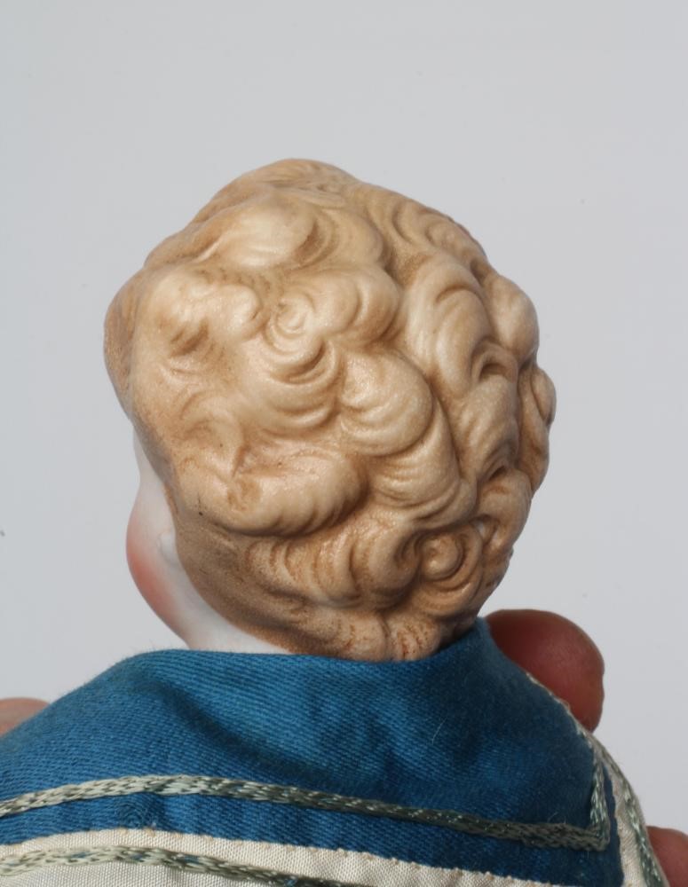 A fine Simon & Halbig bisque shoulder head sailor boy doll, with moulded hair, painted features, Image