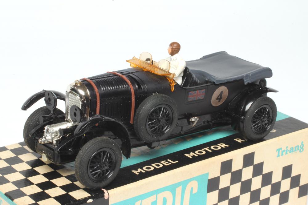 Early Scalextric Vintage Bentley race car finished in black, boxed, good to excellent Image