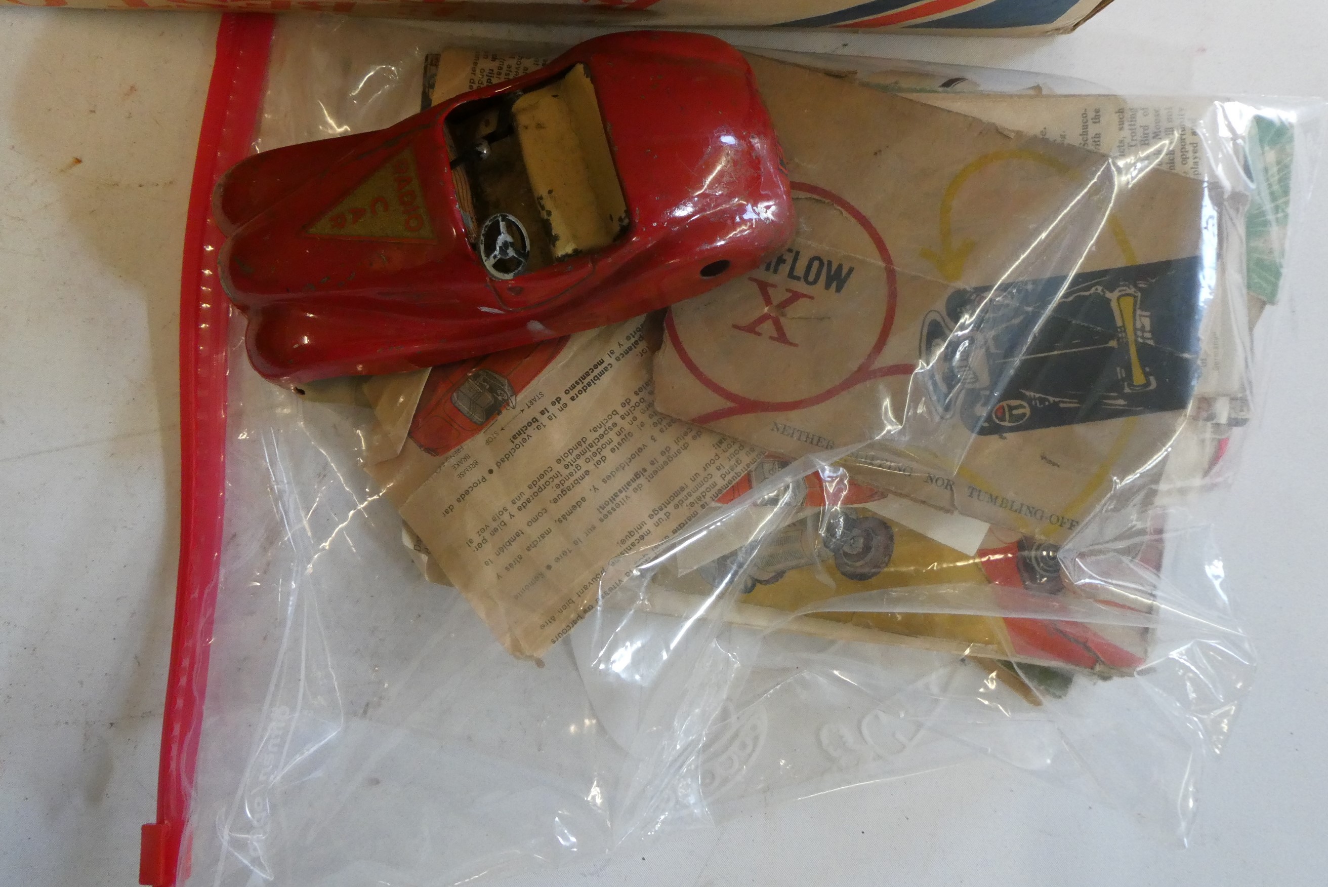 Playworn and damaged Schuco clockwork cars, some items have been completely disassembled, others Image