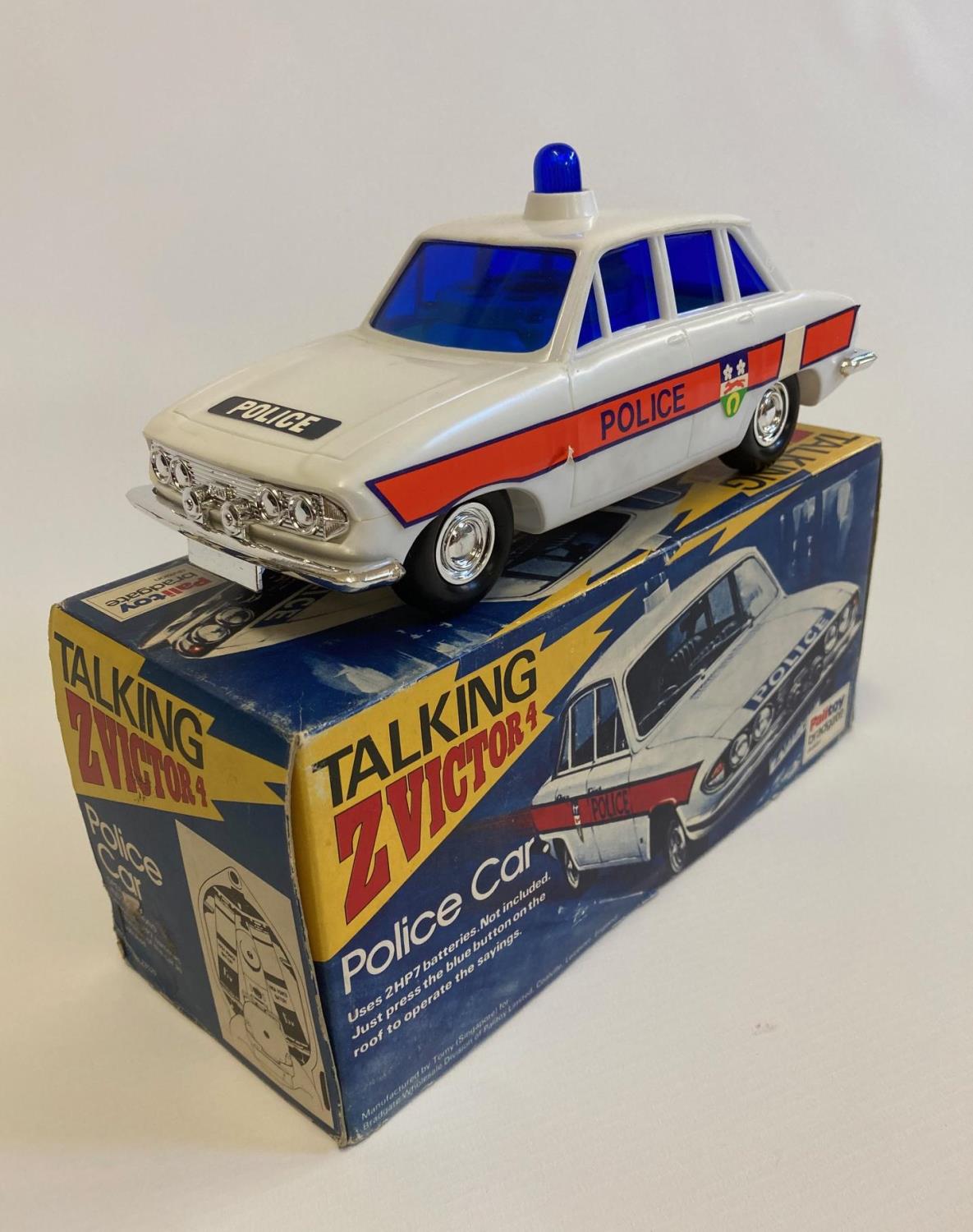 A59 Palitoy battery operated Talking Police Car Z Victor 4, boxed, excellent Image