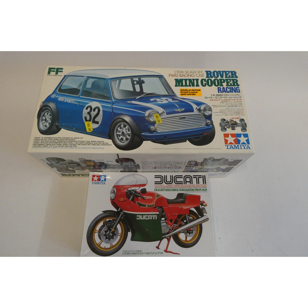 Tamiya 1/10 scale rc racing mini kit and tamiya 1/12 ducati 900, boxes ...