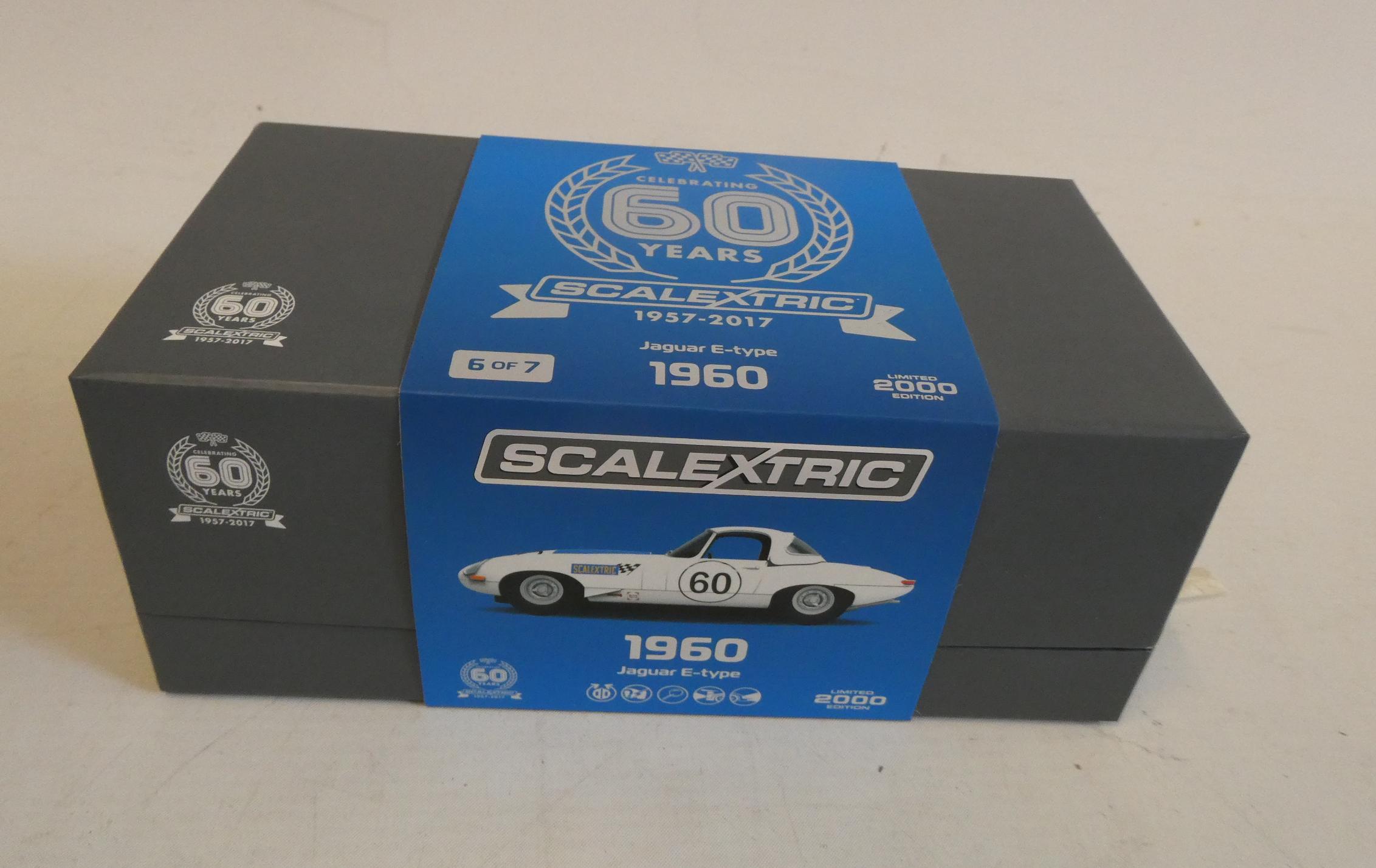 Scalextric 60 Years Edition of Jaguar E Type, boxed, mint Image