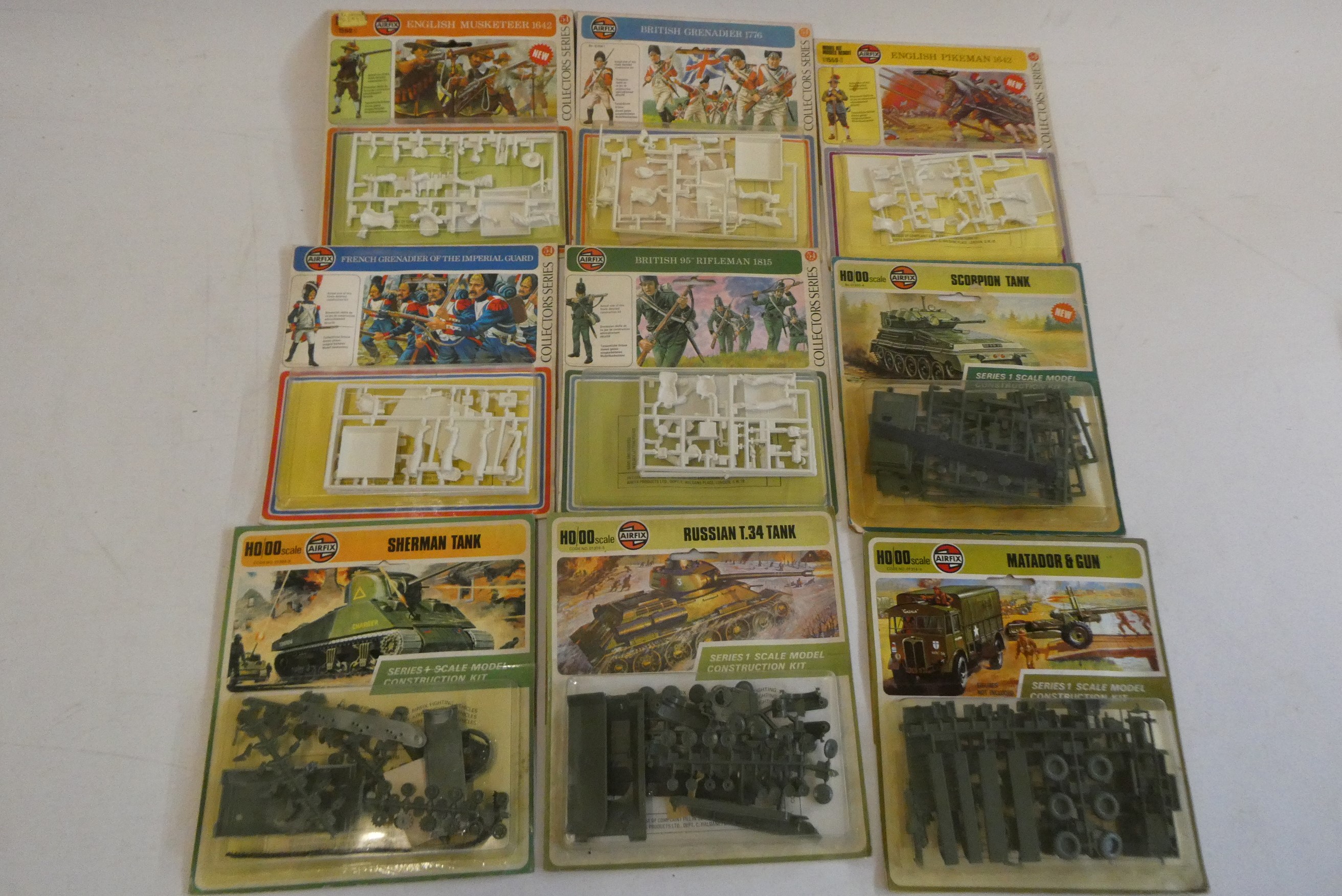 Thirteen frog aircraft kits in header bags including Spitfires, Hawker Tempest, North American Image