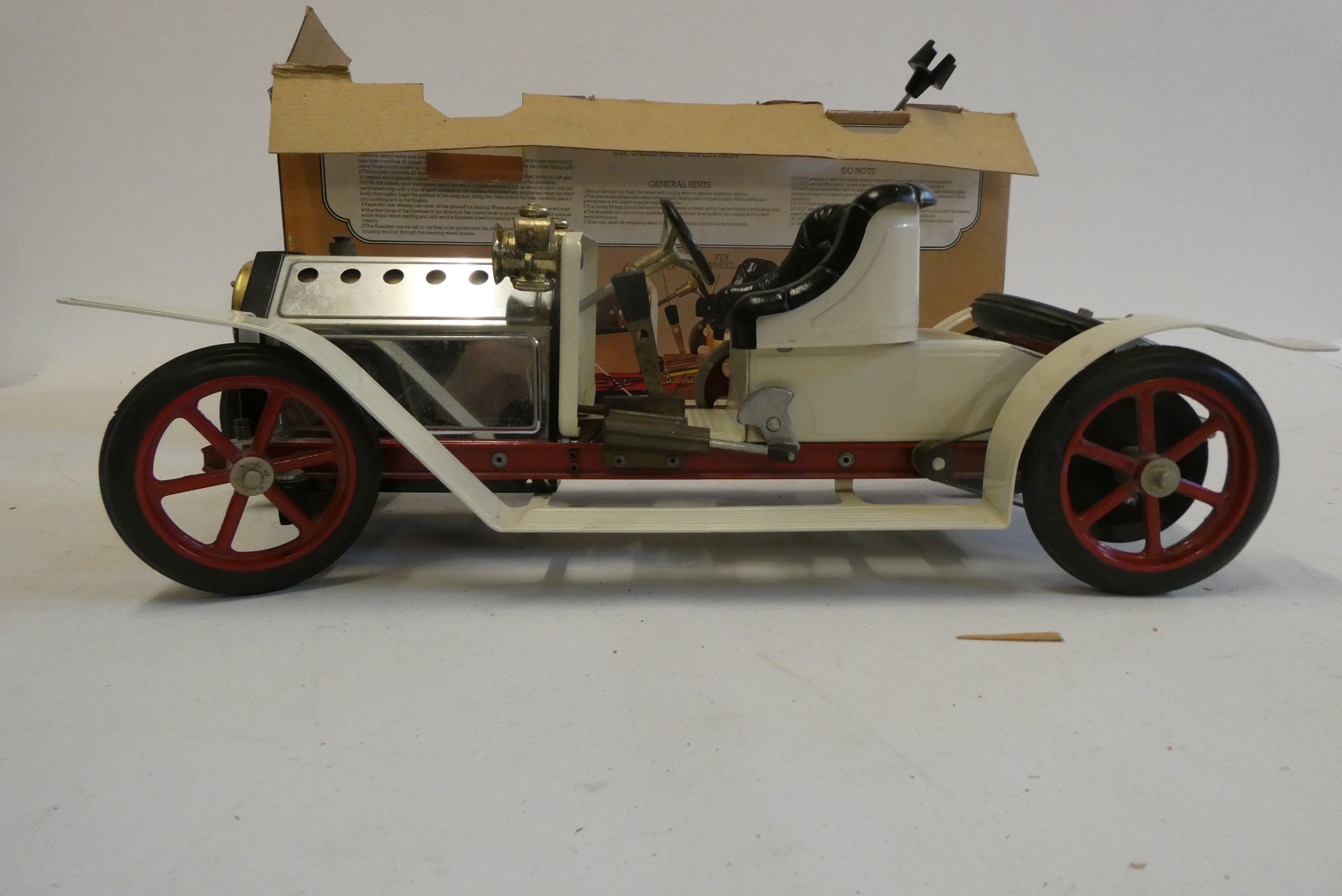 Mamod Steam Roadster SA1, boxed with accessories, model show signs of little or no use, some storage Image