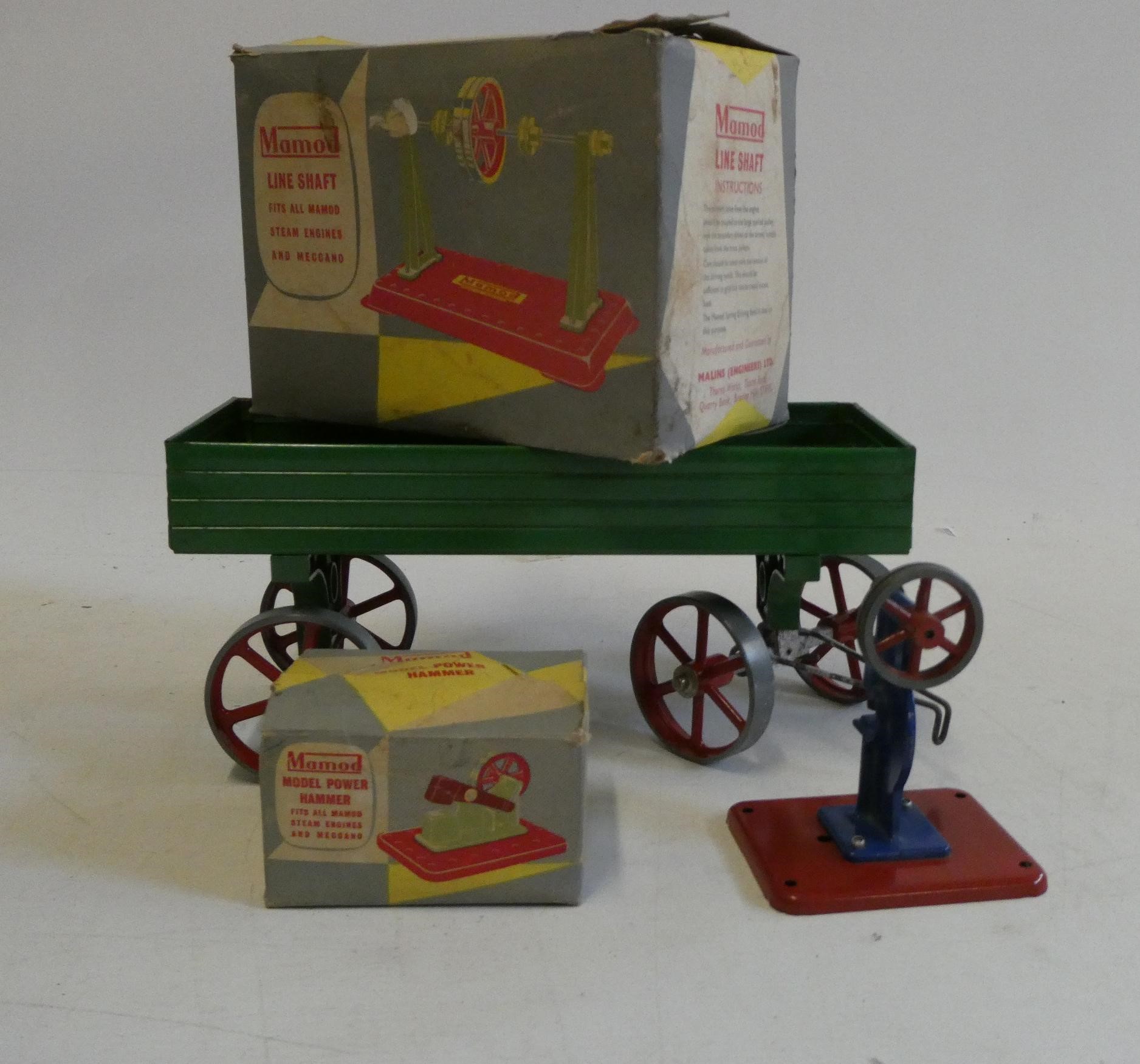 Mamod SR1A Steamroller, very little use, boxed, excellent, a Mamod Trailer finished in green, some Image