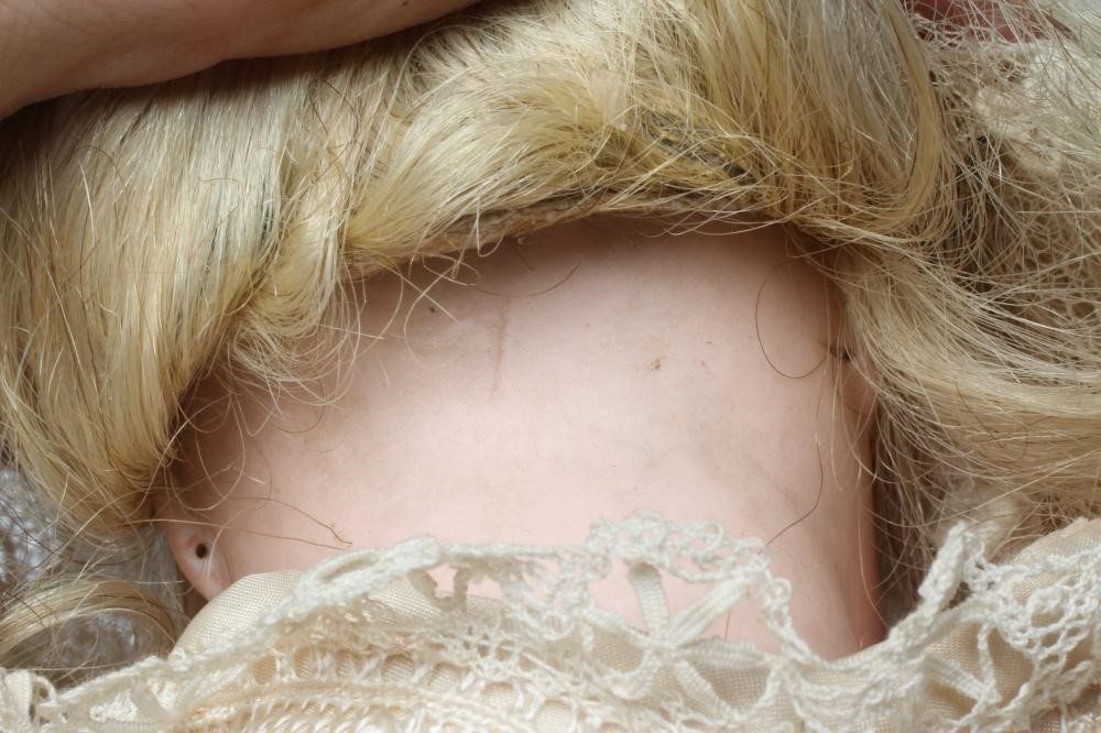 An early Jumeau bisque shoulder head fashion doll Image