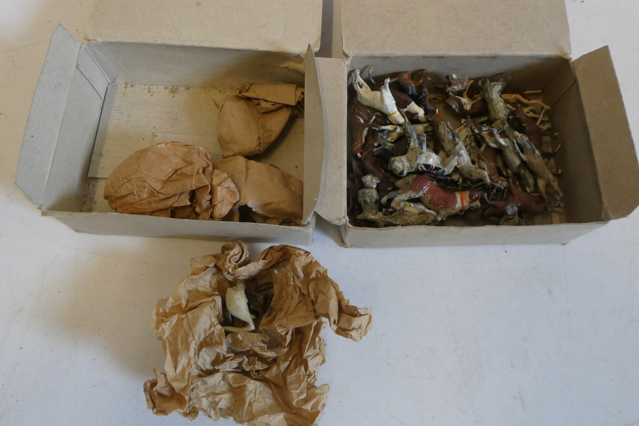 Small dogs by Britains and others and Britains Swans with Cygnets, fair to good Image