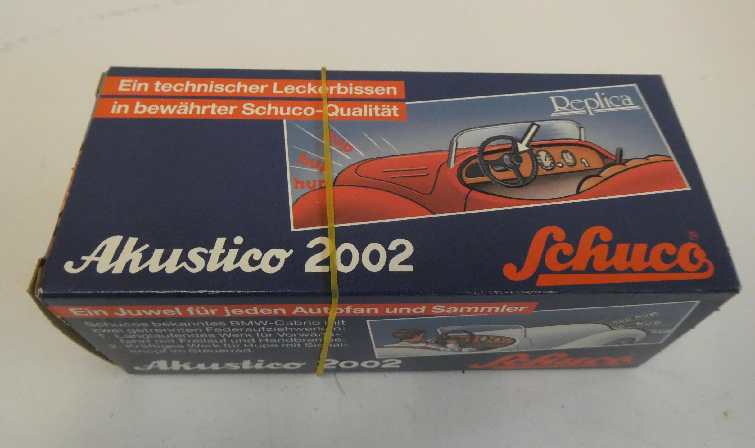 Schuco Late issue Akustico 2002 clockwork car, boxed, excellent Image