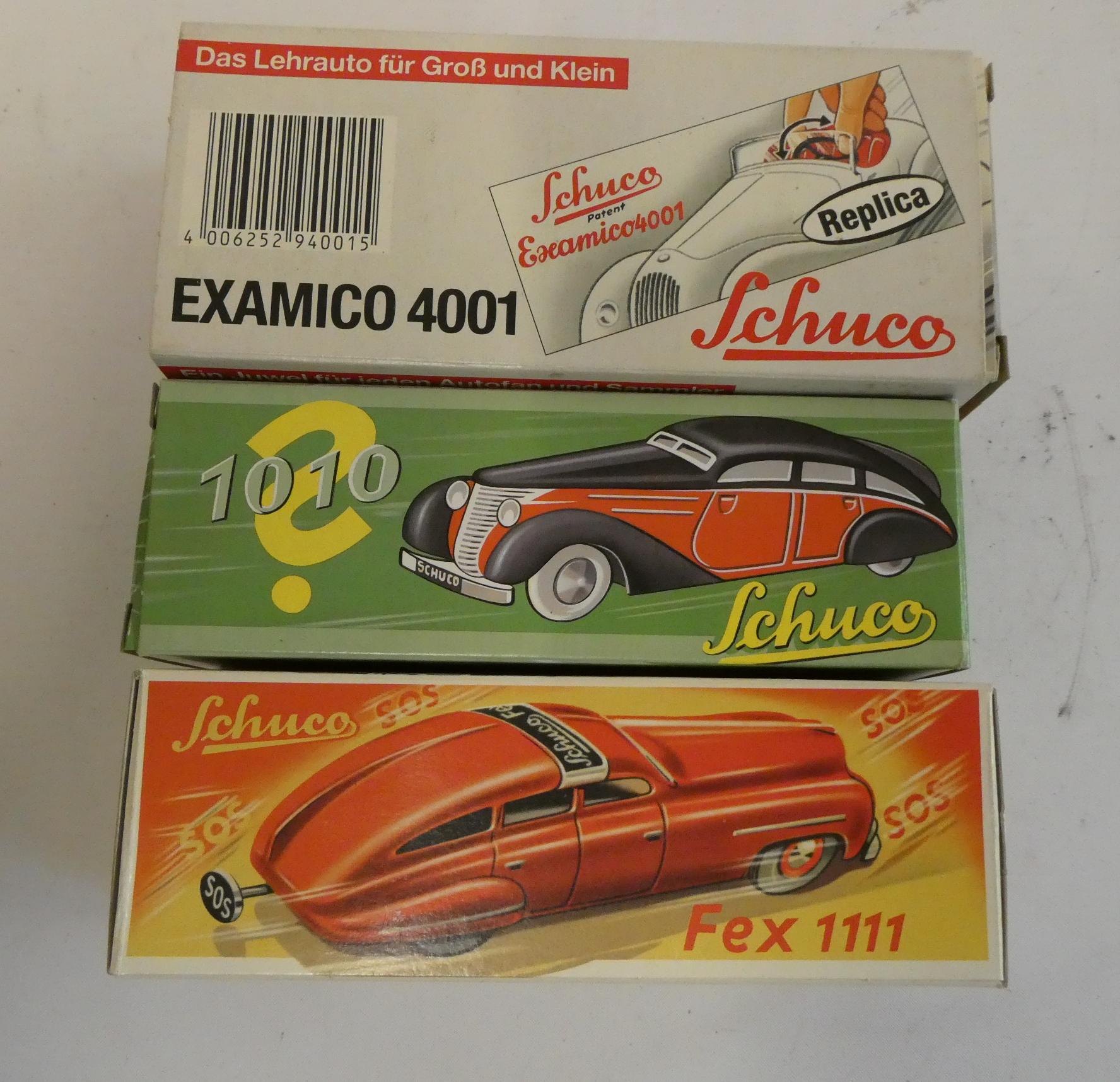 Schuco Examico 4001 Replica Clockwork, Schuco 1010 Replica Clockwork car, Schuco Fex1111 Clockwork Image