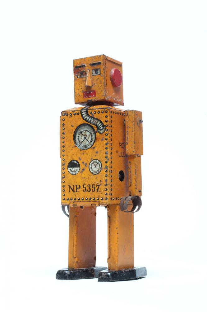 Kosugi KT Toys pre-war Lilliput clockwork walking Robot Image