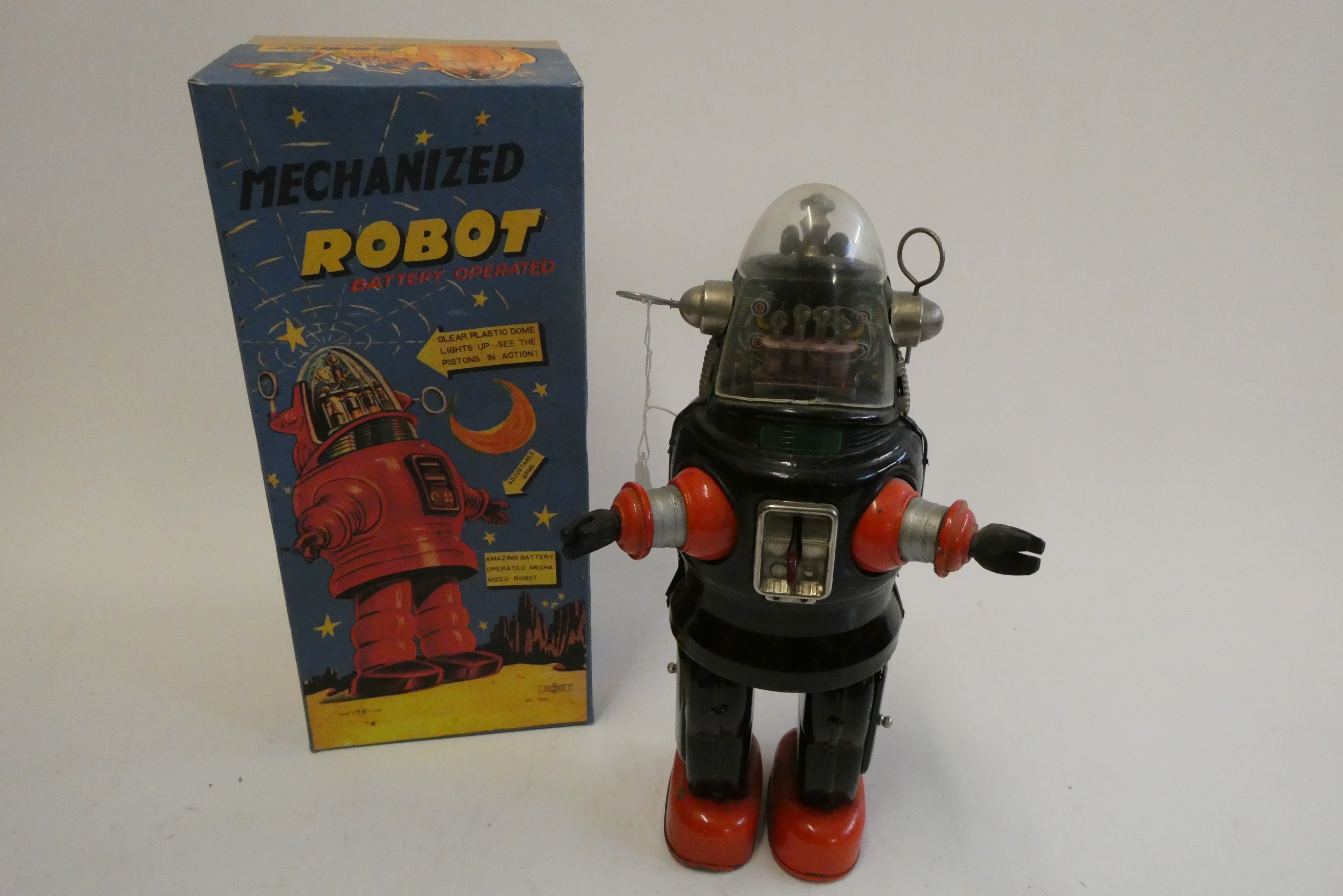 Nomura (TN) battery operated mechanical robot based on Robby The Robot from the Forbidden Planet TV Image