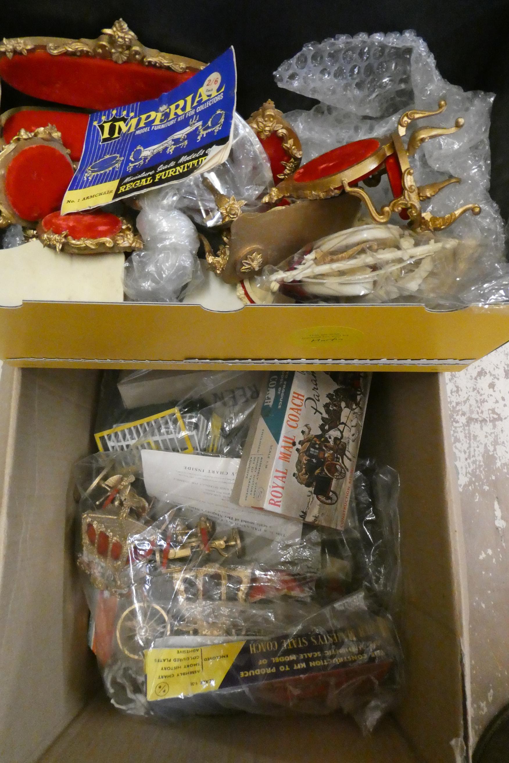 A collection of dolls house items including boxed examples, comprising of "DO IT YOURSELF" sets, and Image