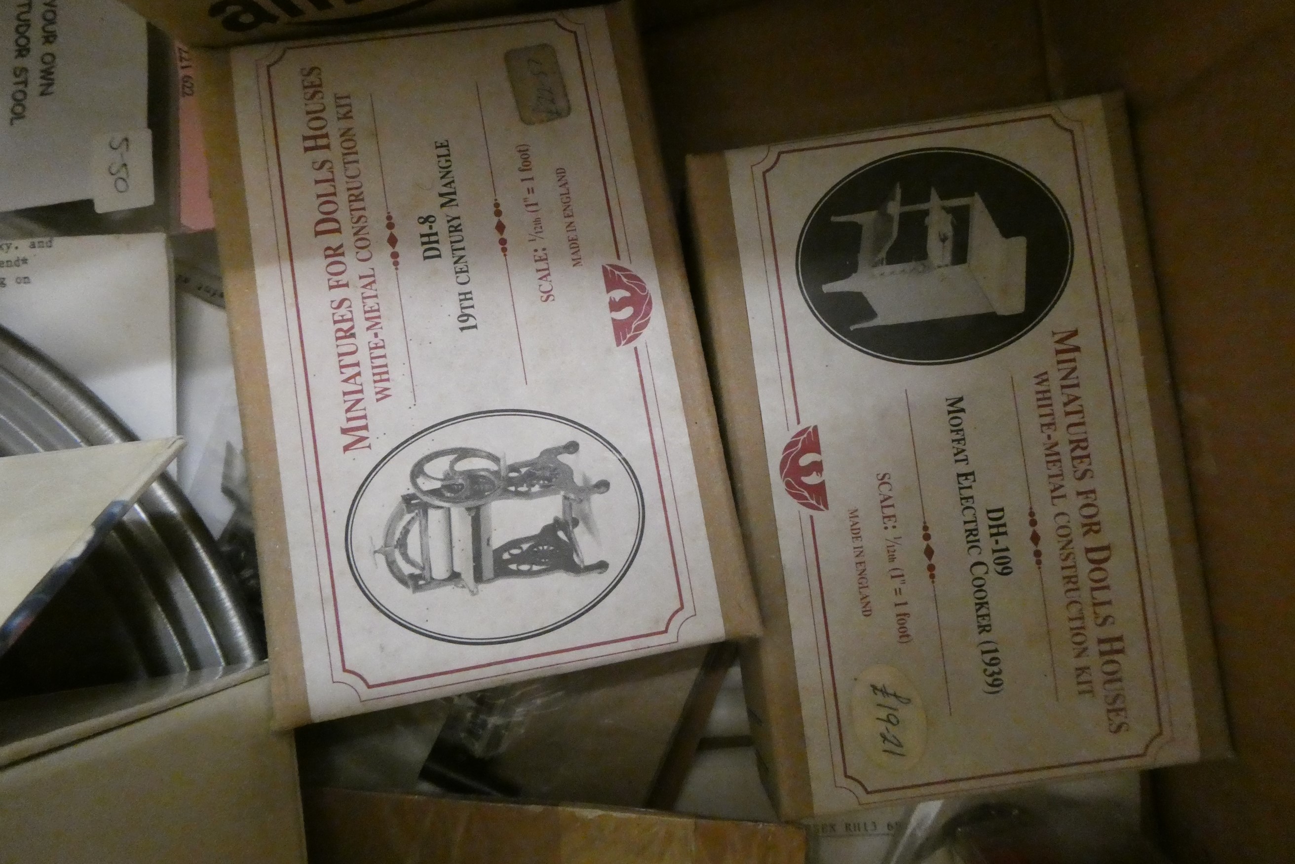 A collection of dolls house furniture and accessories Image