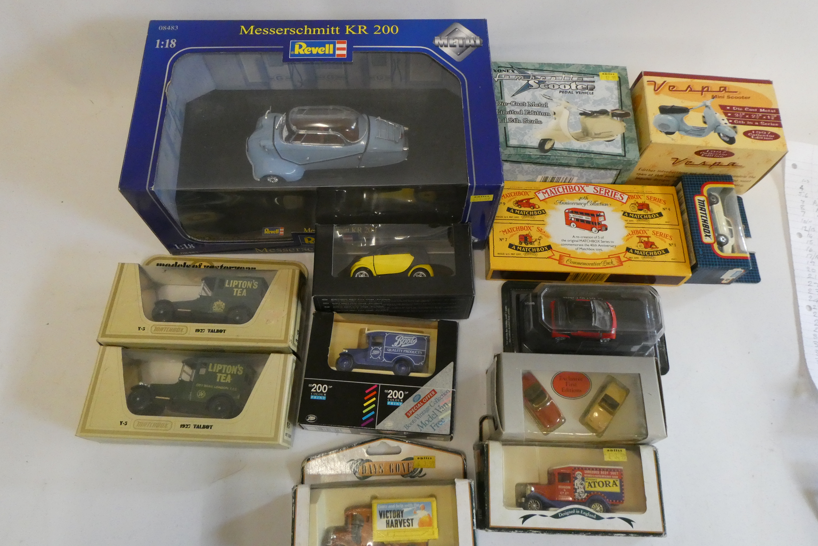 Mixed Late Issue diecast vehicles by Lido and others including Rolls Royce, Vespa Scooter and Ravel Image