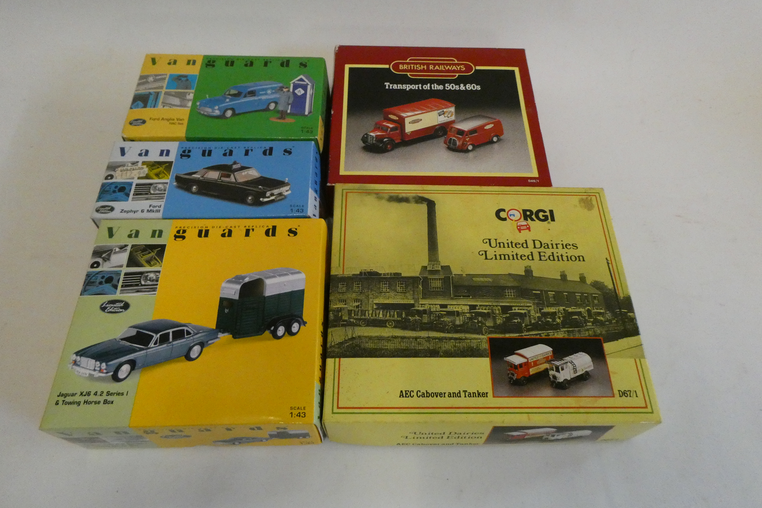 Vanguard models Ford Angular, Vanguard models Ford Zephyr, Vanguard models Jaguar exchange and horse Image