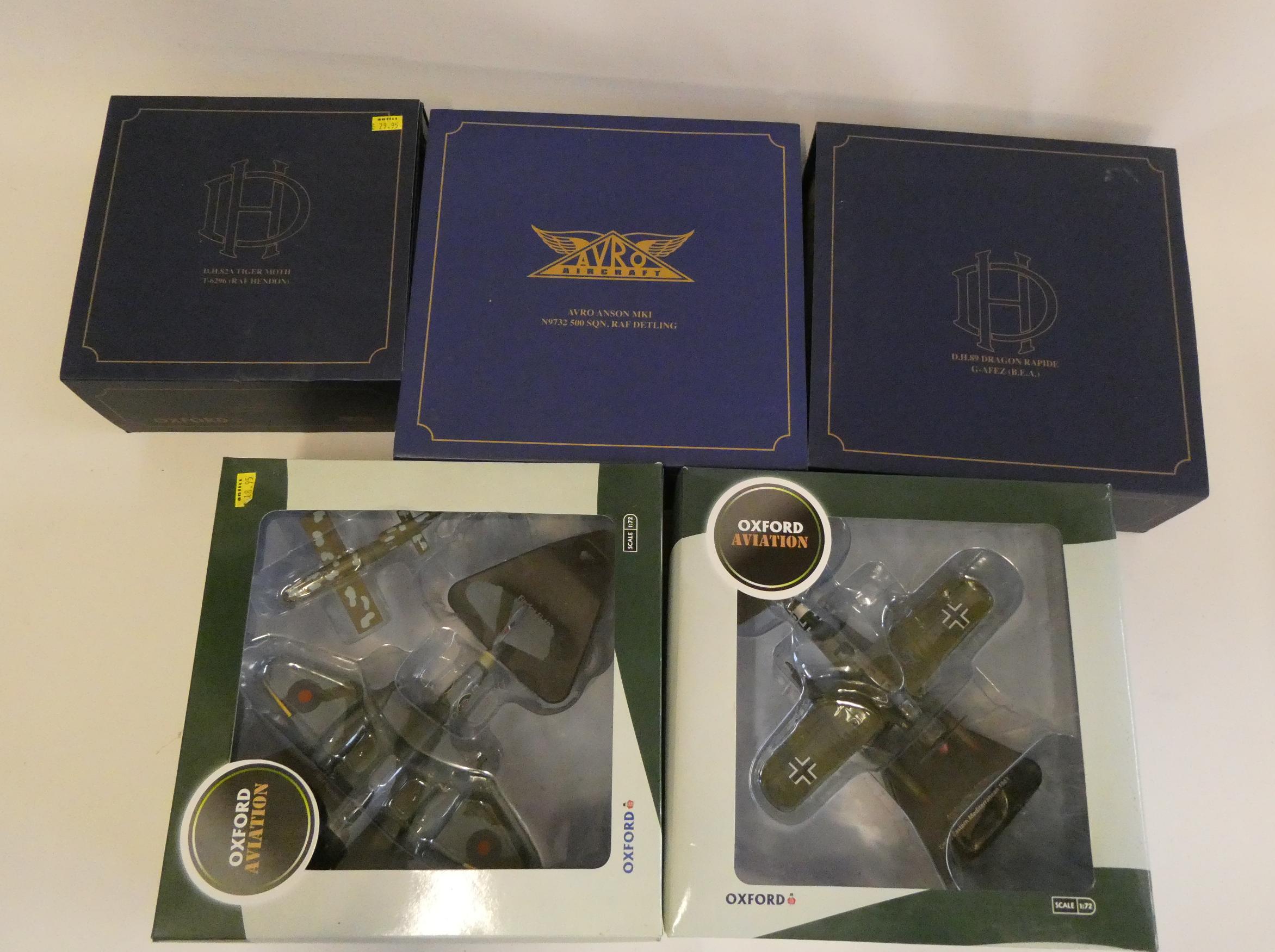 Oxford Aviation Gloucester Meteor and Flying Bomb Arado 196 A-3, DH802A Dragon Rapide DH89 and Avro Image