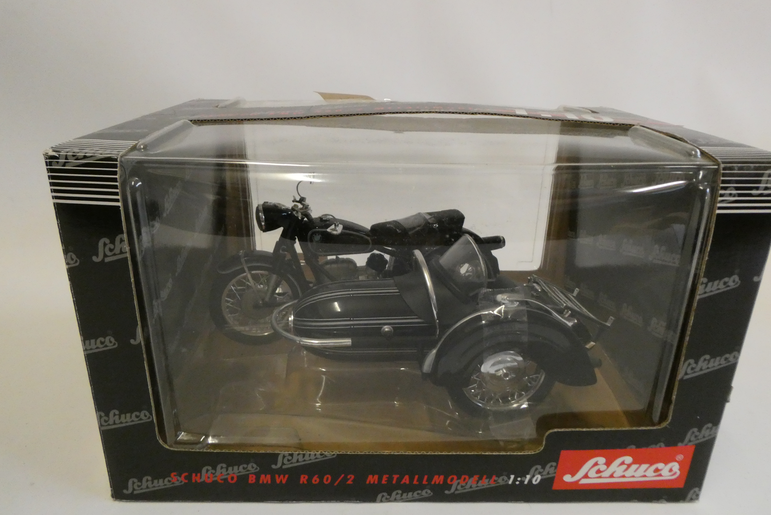 Schuco BMW R60/2 motorbike and sidecar, boxed, excellent Image