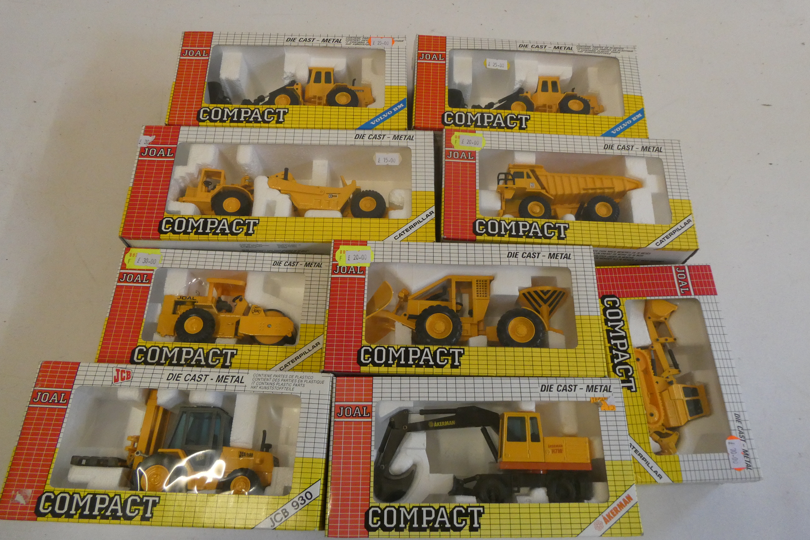 Nine JOAL Spain 1/50th scale Earth Moving equipment and building site vehicles including tracked Image