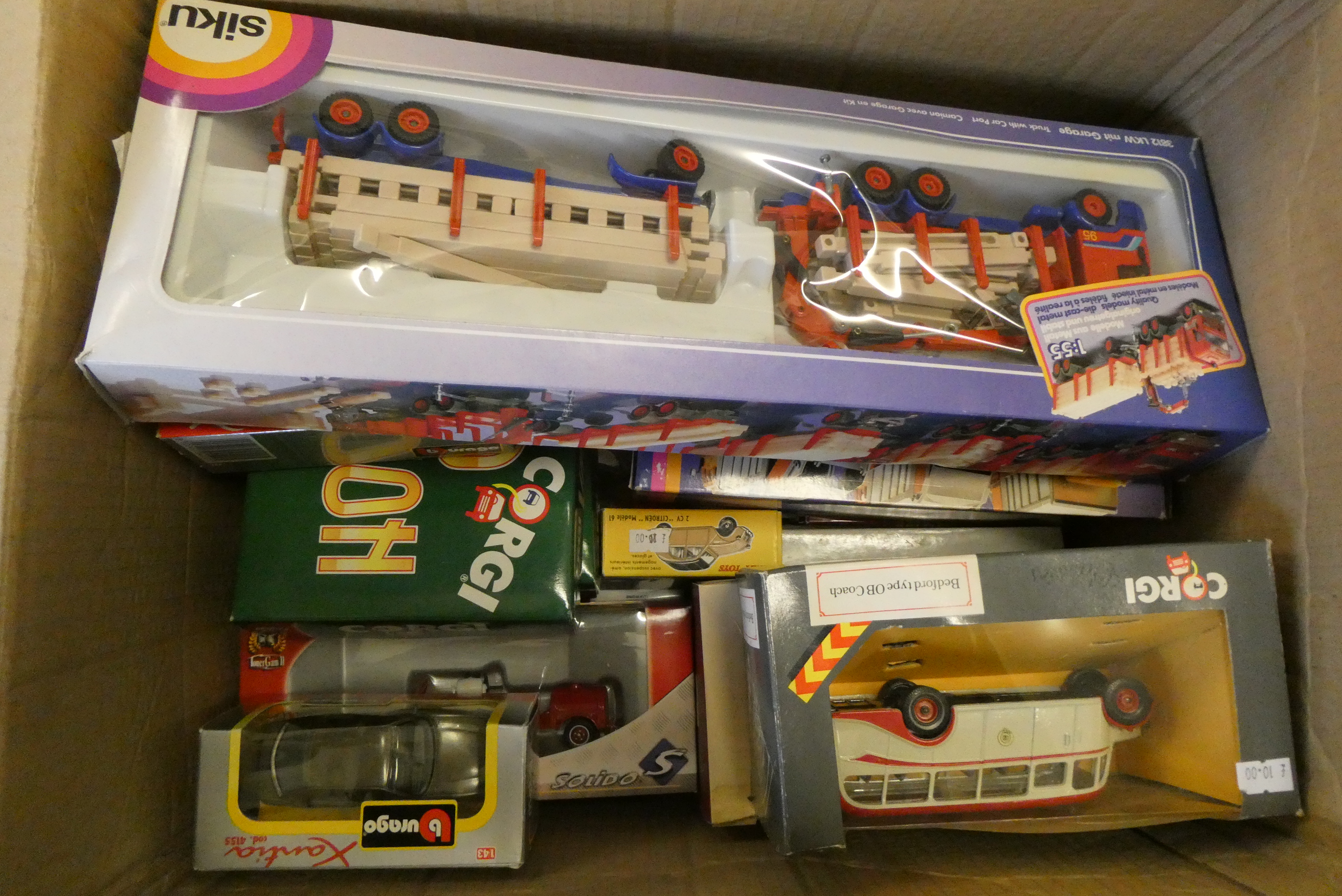 Boxed Late issue diecast vehicles from various makers including Corgi, Lido, Dinky and others, all Image