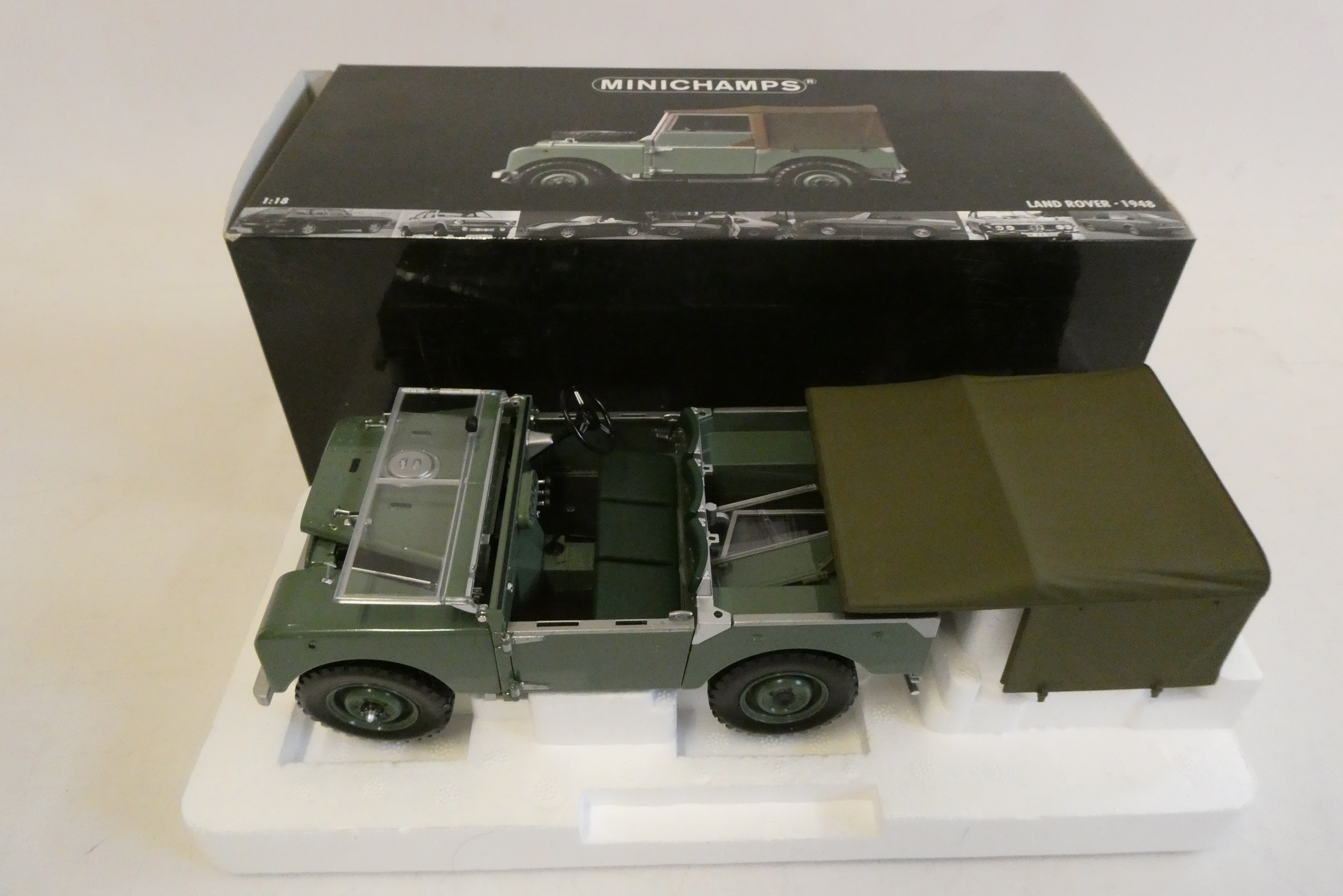 Mini Champs 1/18th scale 1948 Land Rover, boxed, excellent Image