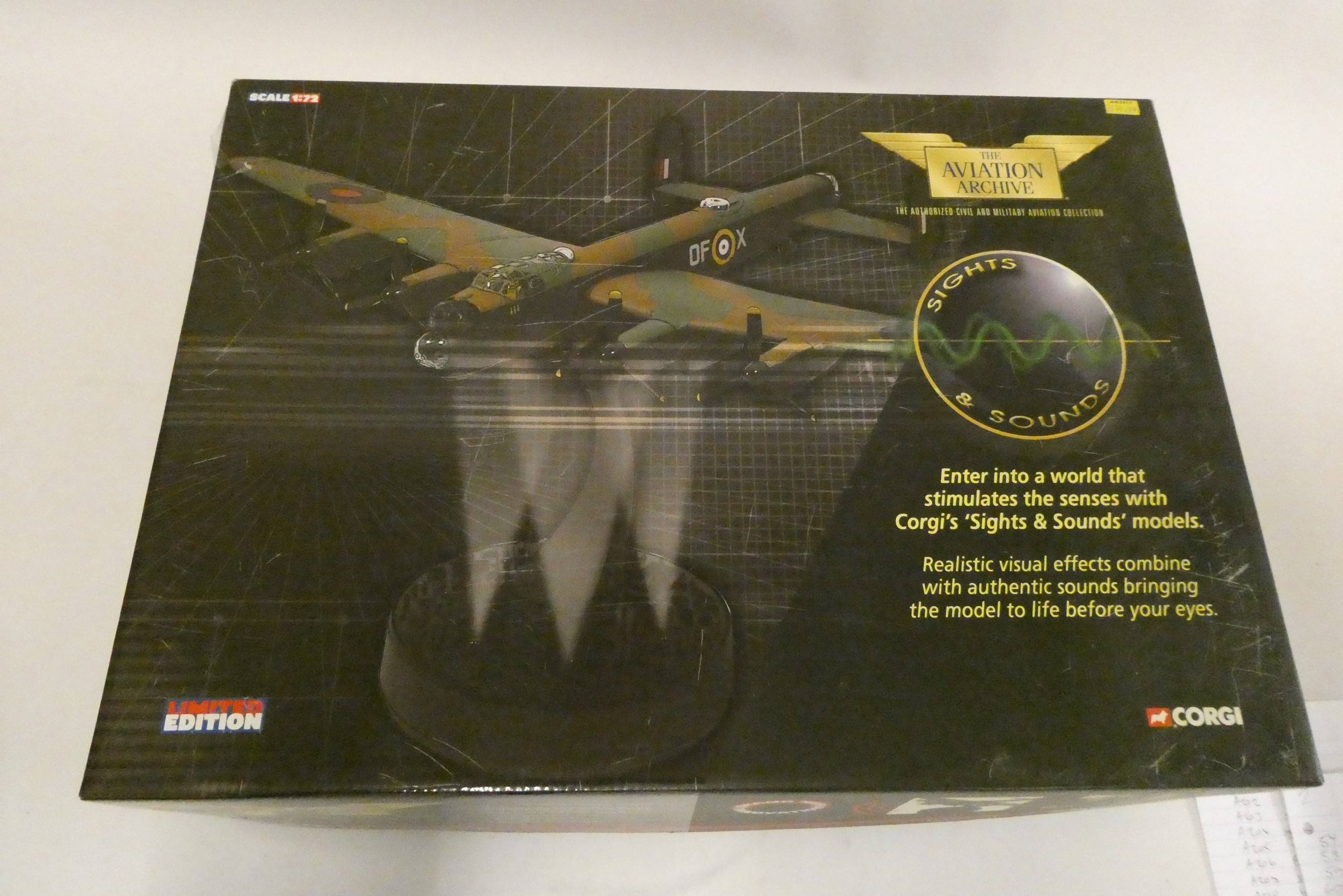 Corgi limited edition model of Avro Lancaster B1 with sound simulator module, boxed, good to Image