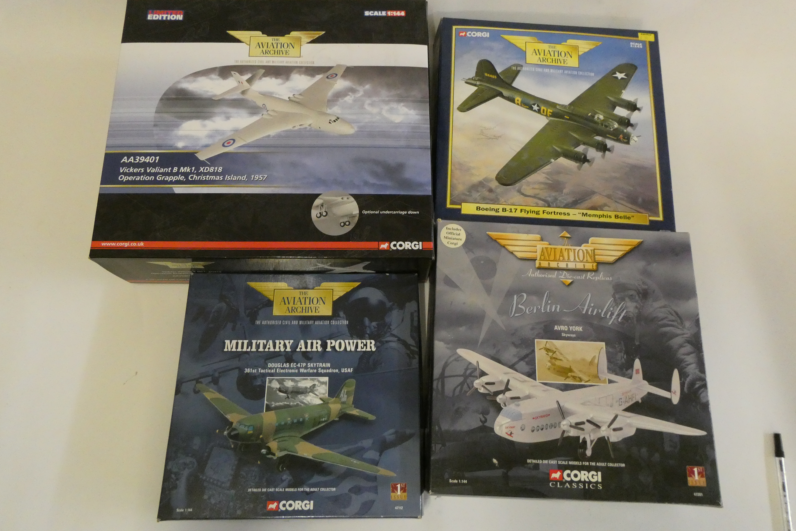 Corgi Aviation Archive Spitfire MKXIV with flying bomb, P15D Mustang "Dooleybird", 70 Years of the Image