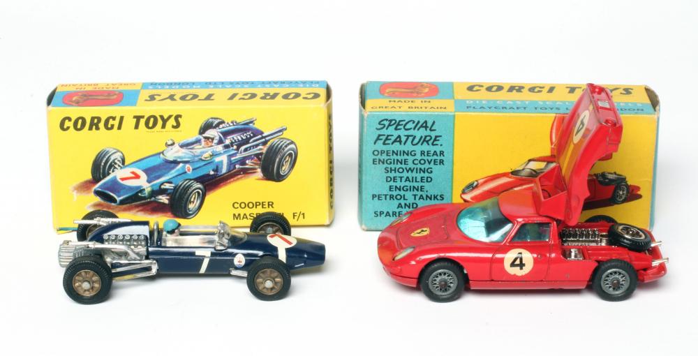 Corgi 314 Ferrari 250 Le Mans, box good, model good and a 156 Cooper Maserati F1, box excellent, Image