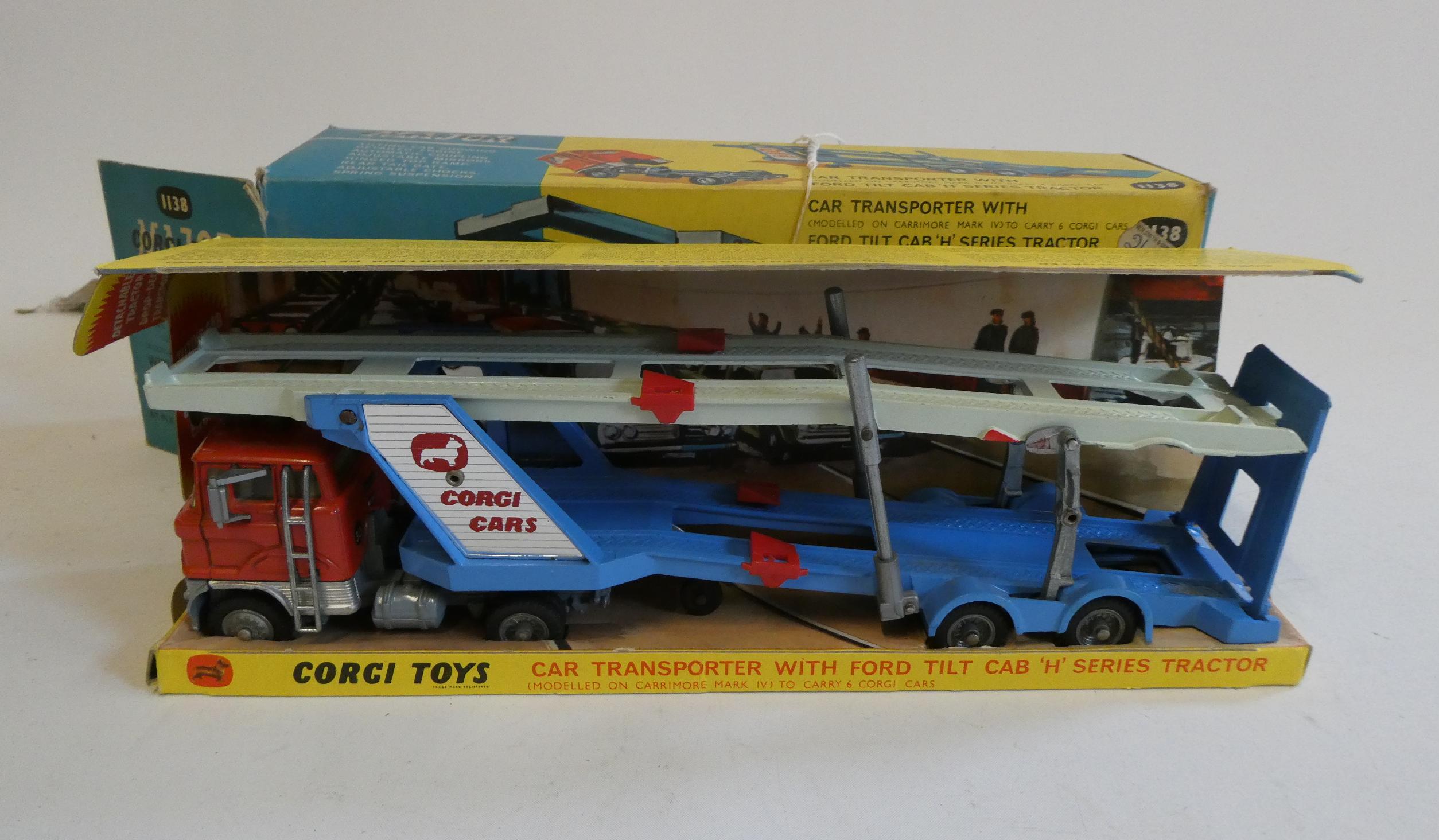 Corgi 1138 Ford Car transporter box good, model excellent Image