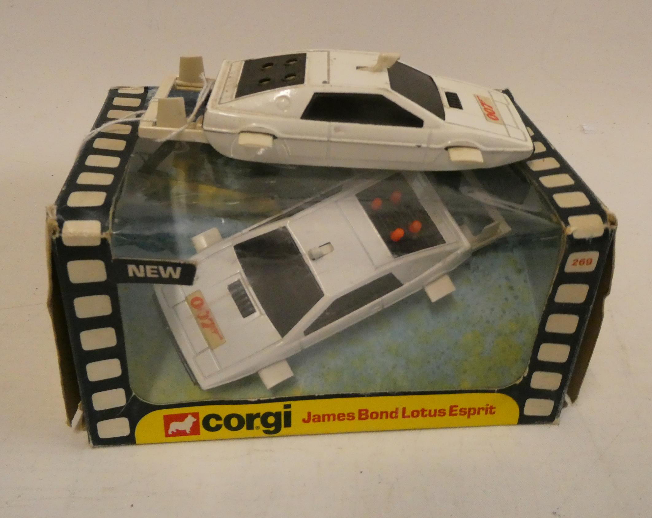 Corgi James Bond Lotus Esprit, box fair, model excellent and unboxed Lotus Free, poor Image