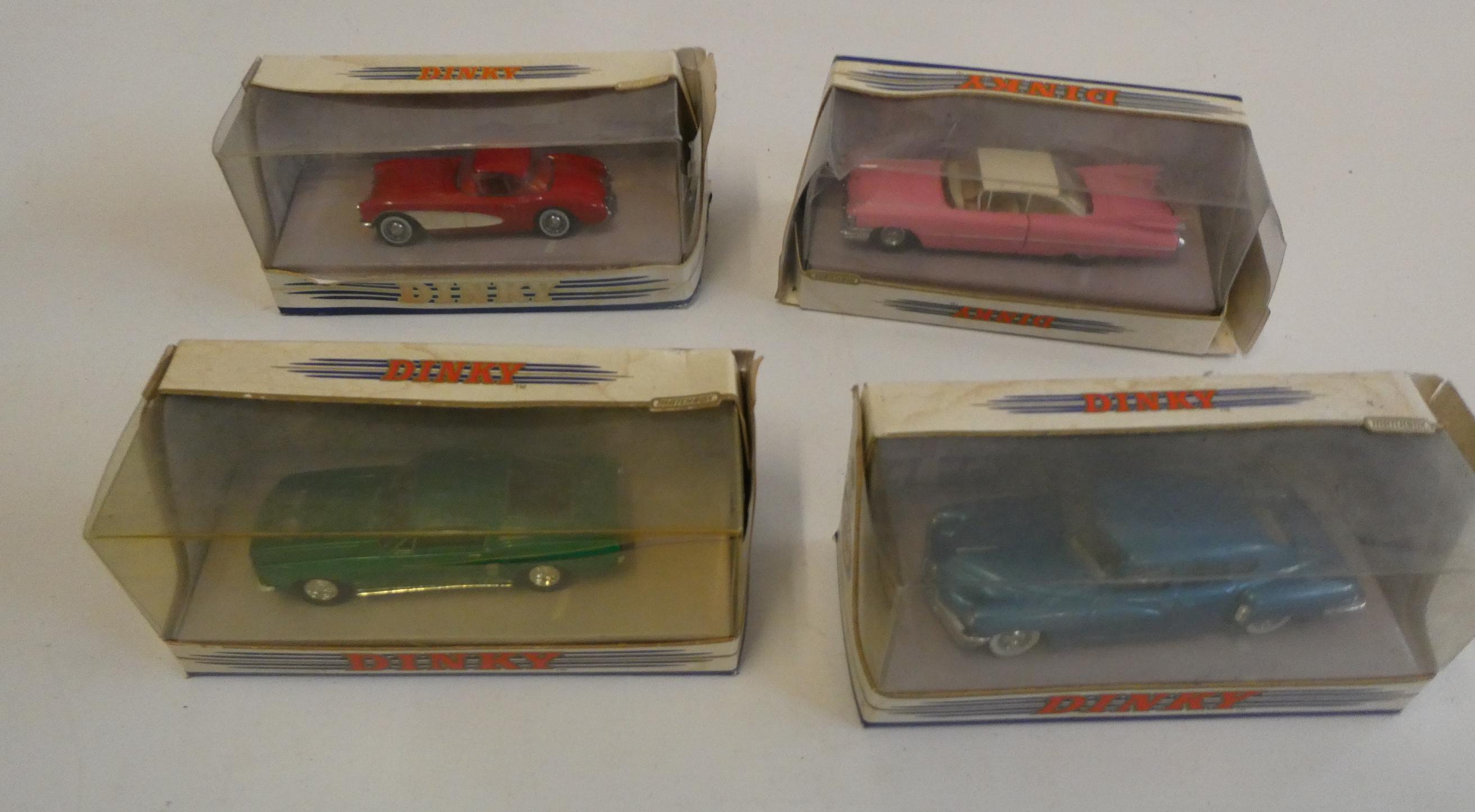 Dinky DY16 Ford Mustang, DY11 Tucker Torpedo and DY023 Chevrolet Corvette Image